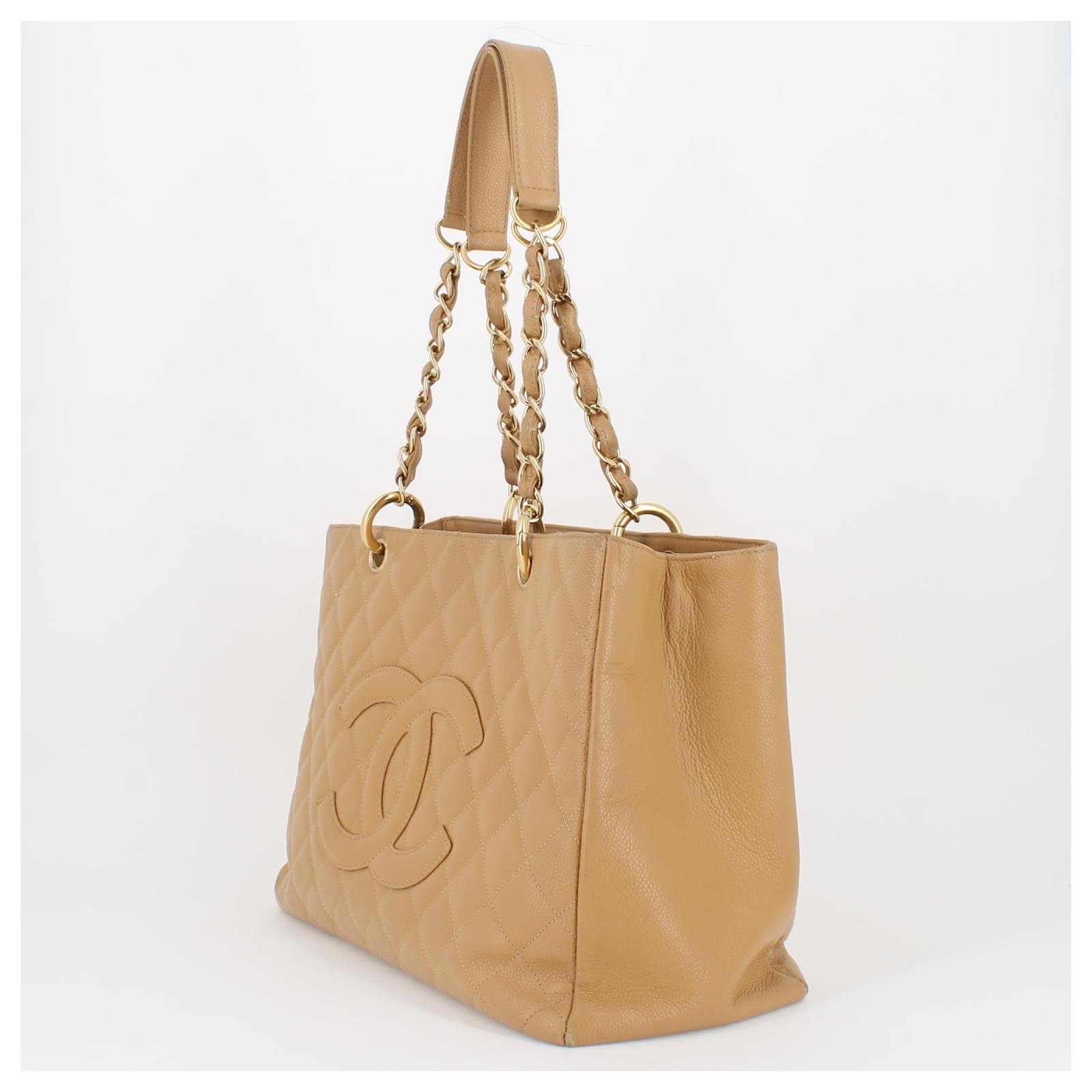 Chanel GST (grand shopping tote) Beige Leather ref.443073 Joli Closet