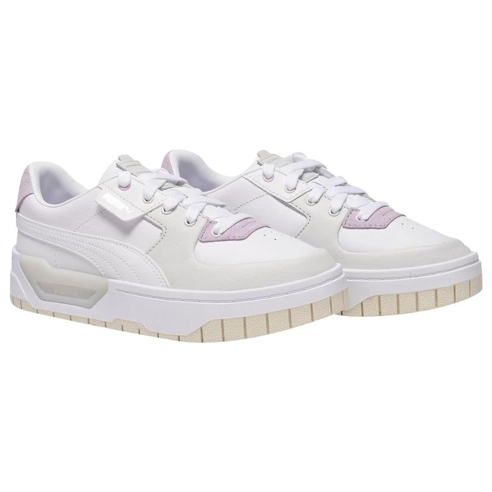 Puma Cali Dream Baskets in White Leather ref.443151 Joli Closet