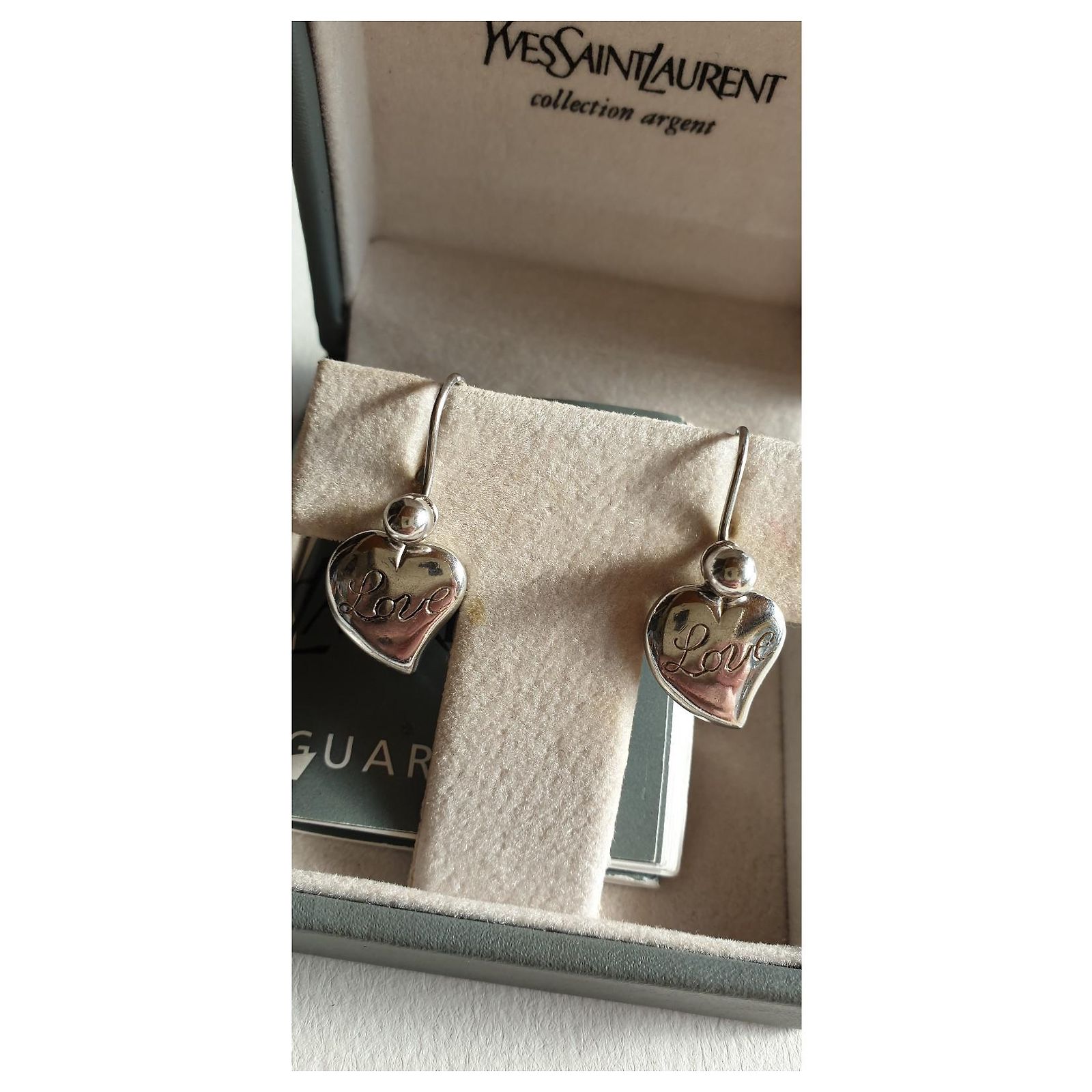 Boucle D'oreille YSL (Yves Saint Laurent) Argentée - Neuf Avec étiquettes - Bijou De Marque Luxe