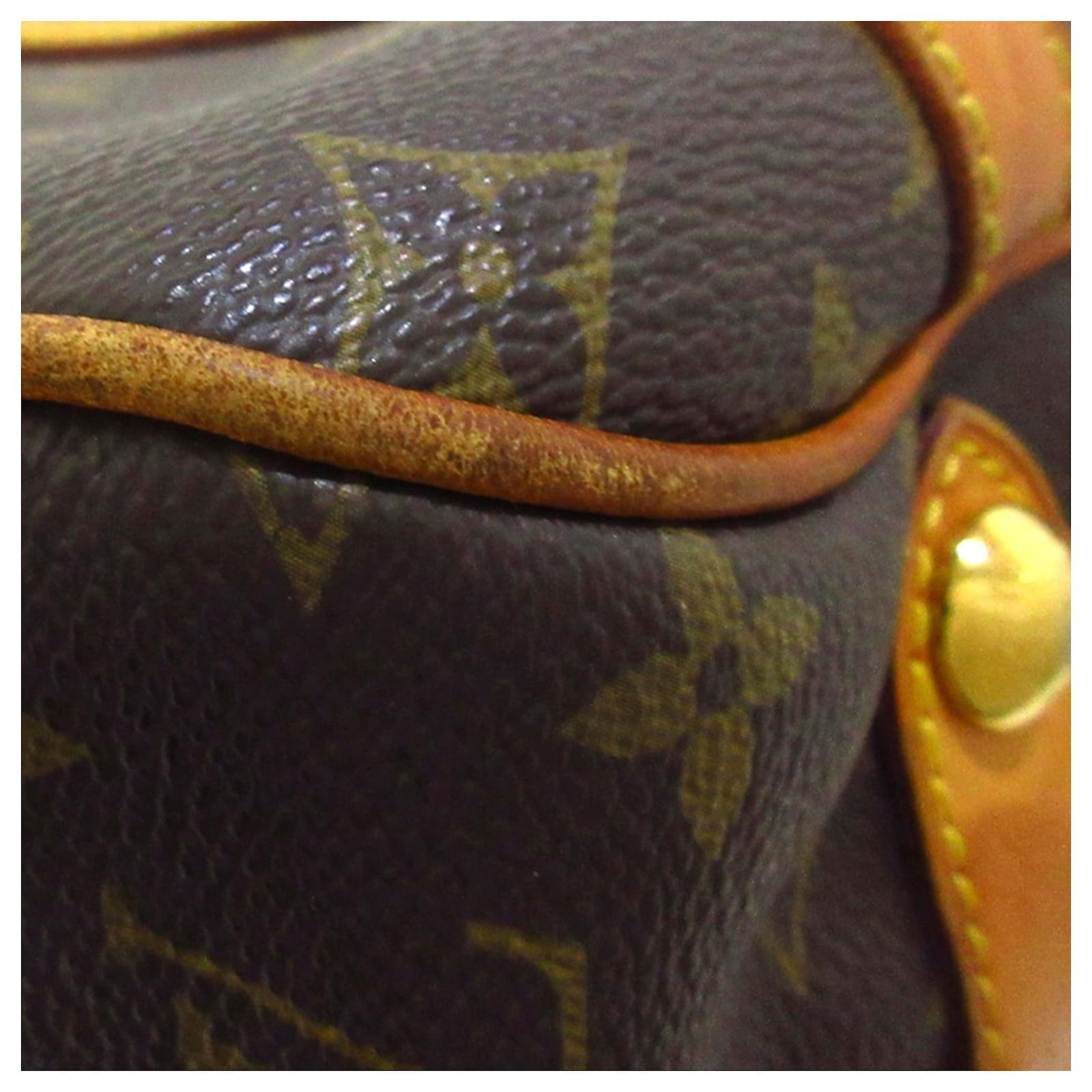 Louis Vuitton Brown Monogram Stresa GM Leather Cloth ref.443453