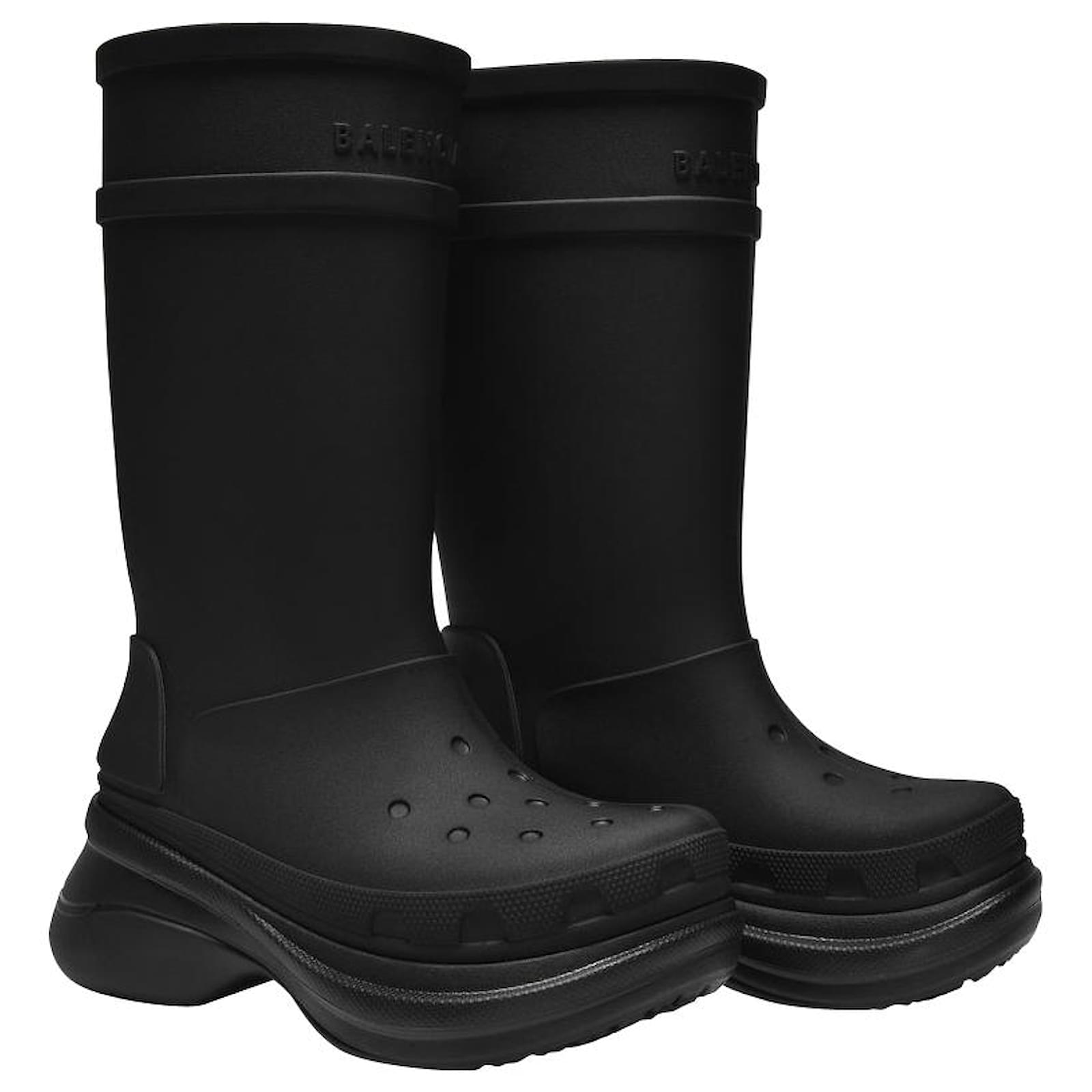 Balenciaga Crocs Boots in Black Rubber ref.443601 - Joli Closet