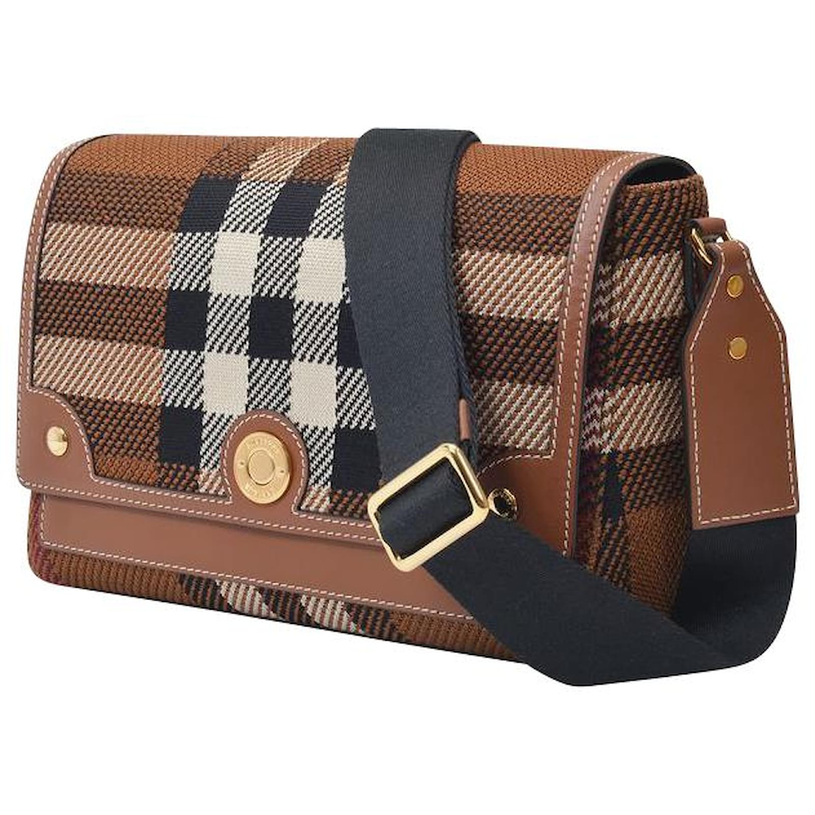 Burberry Medium Note Bag in Brown Canvas Synthetic ref.443695 Joli Closet