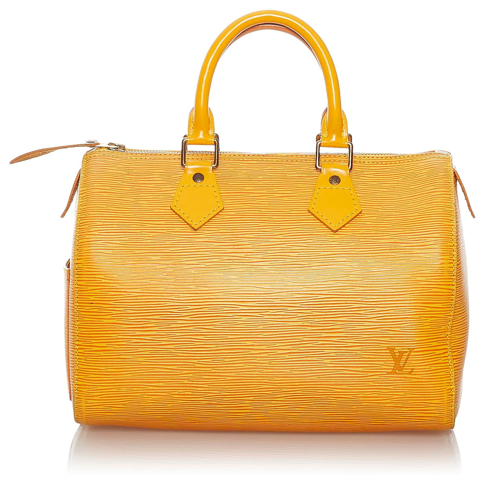 Louis Vuitton Yellow Epi Speedy 25 Leather ref.444705 - Joli Closet