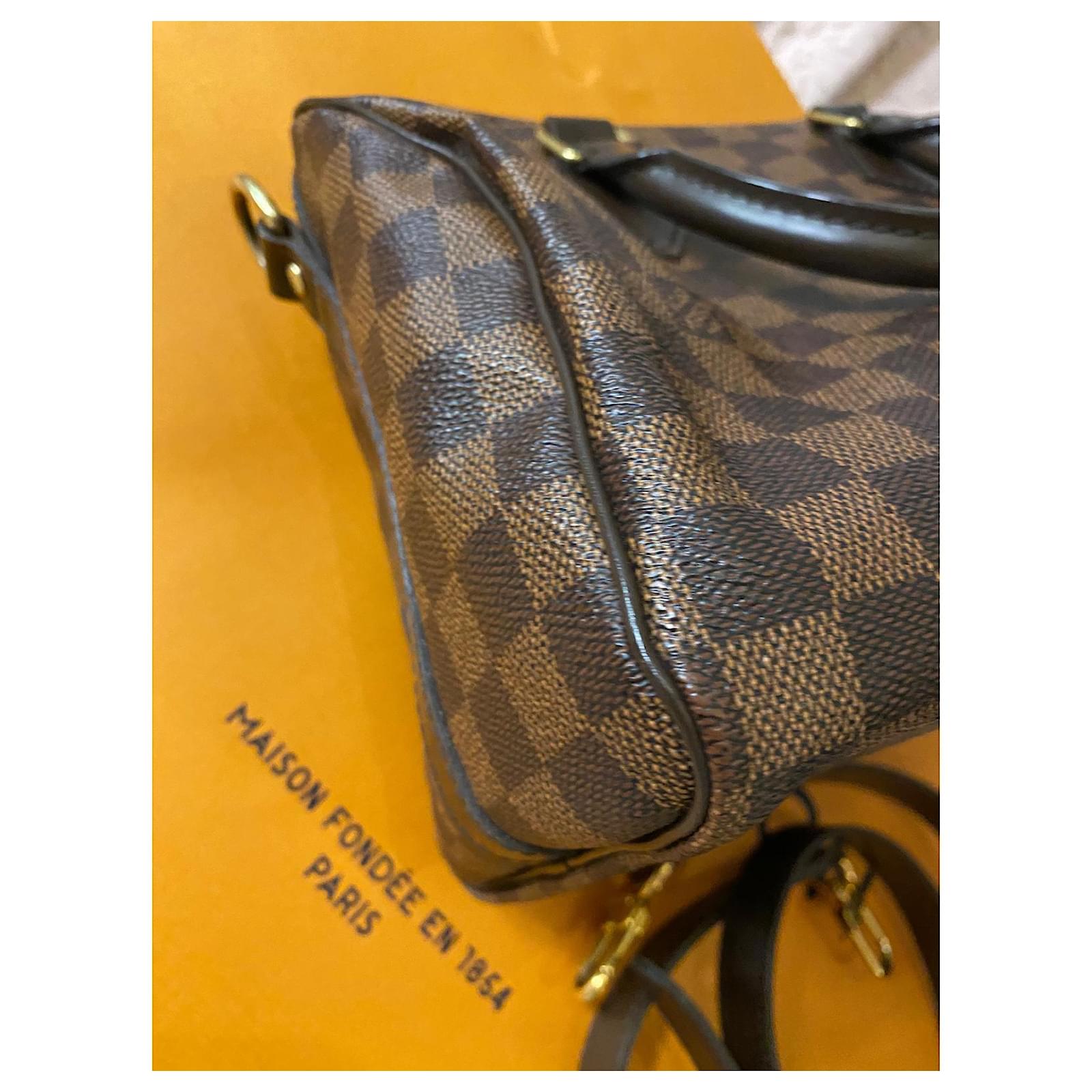 Louis Vuitton Speedy Bandoulière 25 Damier Ebene Gold Hardware Brown Bag -  Luxury Reborn