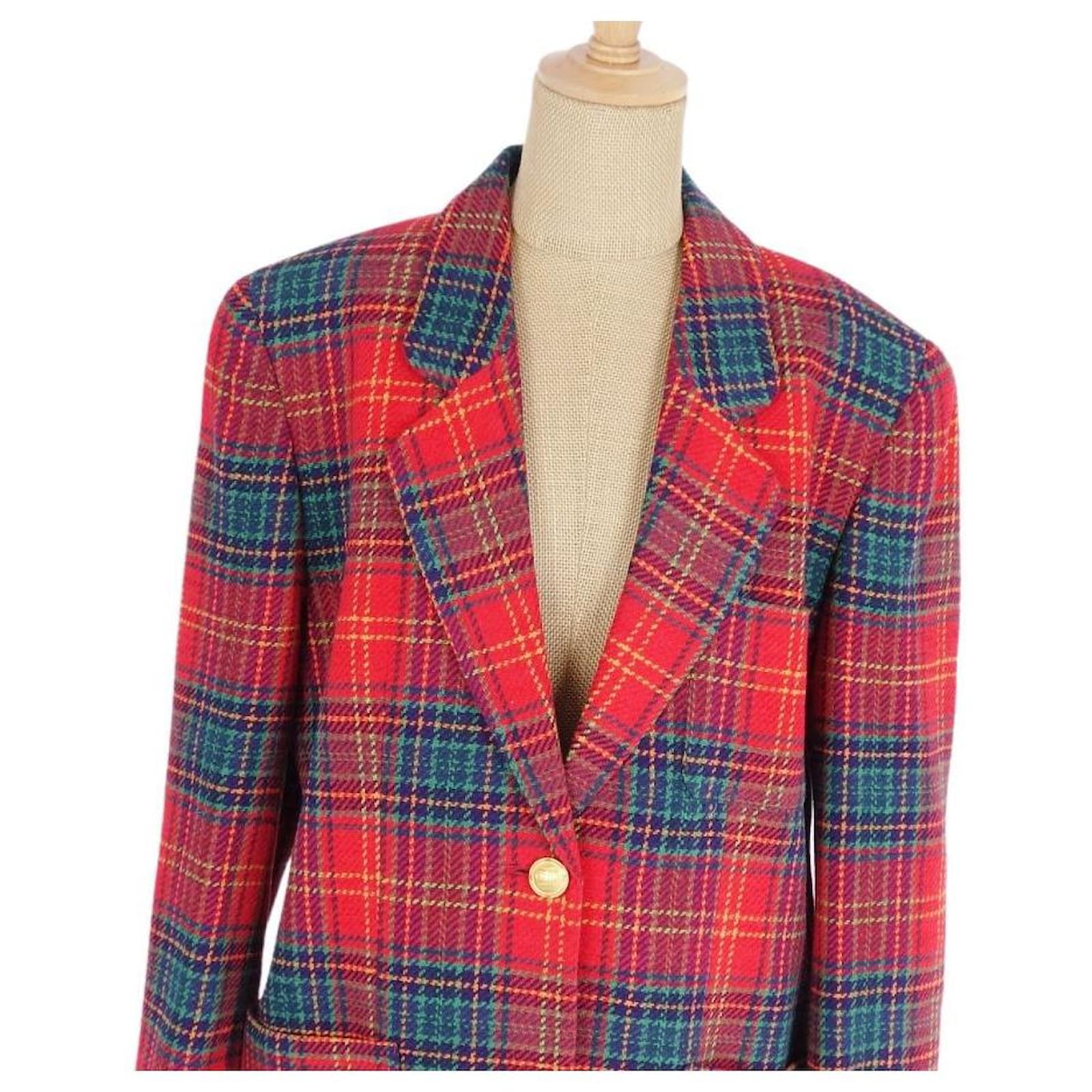 Veste Vintage Caldene Laine Tweed Gris Taille 36 Made In England