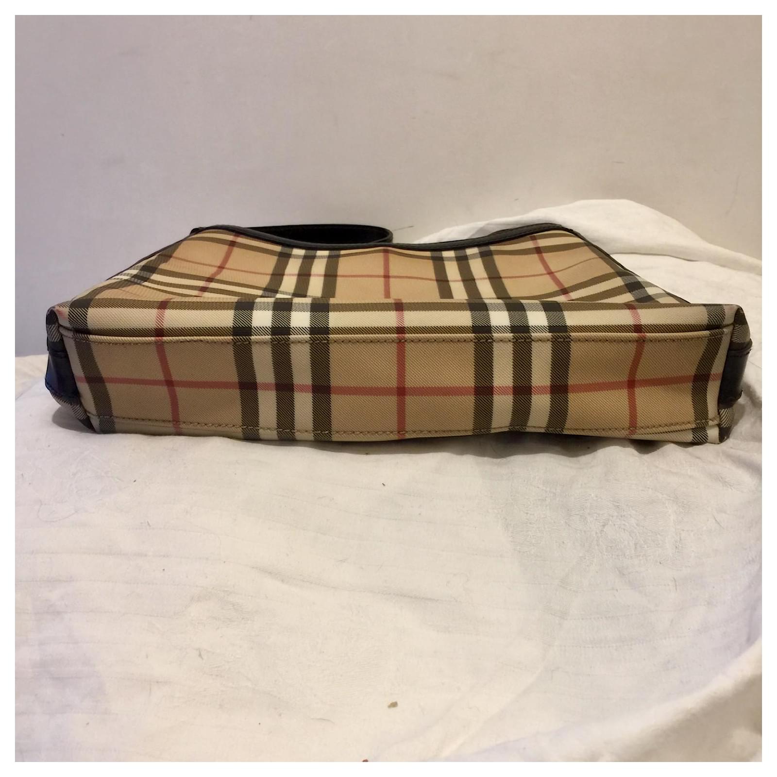 Burberry chestnut brown vintage leather shoulder bag / pochette ref.462957  - Joli Closet