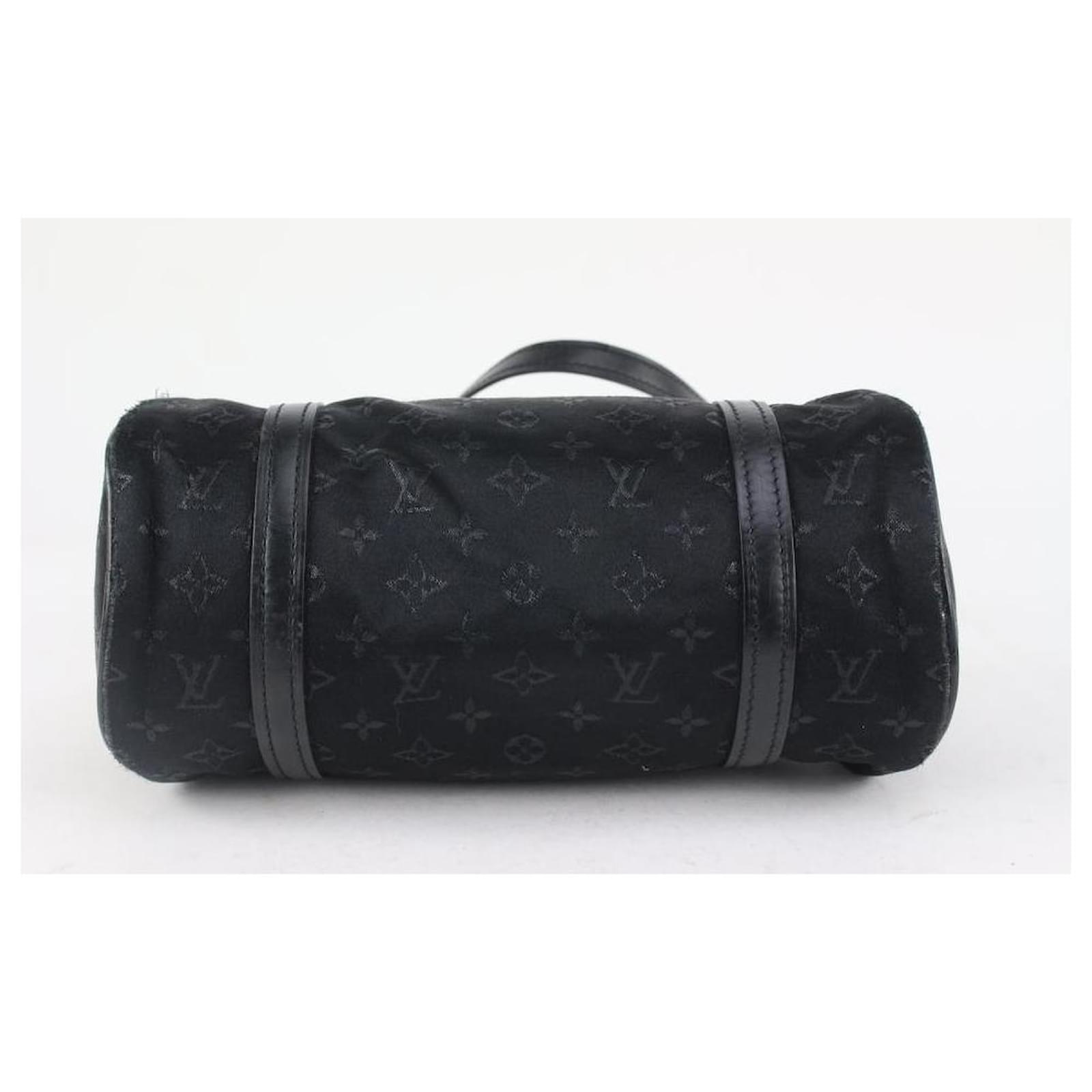 Louis Vuitton Black Monogram Satin Shine Mini Papillon 1122lv8