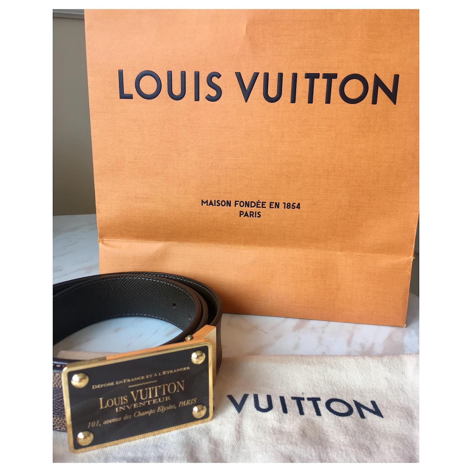 Louis Vuitton LV reversible Iconic belt Brown Leather ref.190493 - Joli  Closet