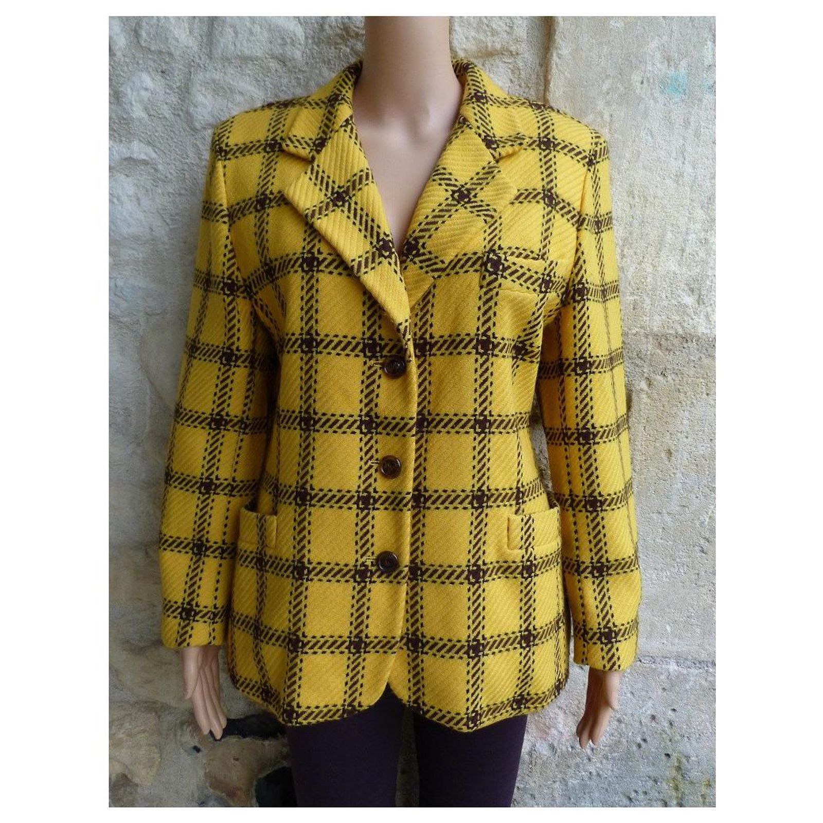 Veste Noire Et Brune Coupe-vent Taille 42 - Marque Neslay, Neuve Sans étiquette, Polyester