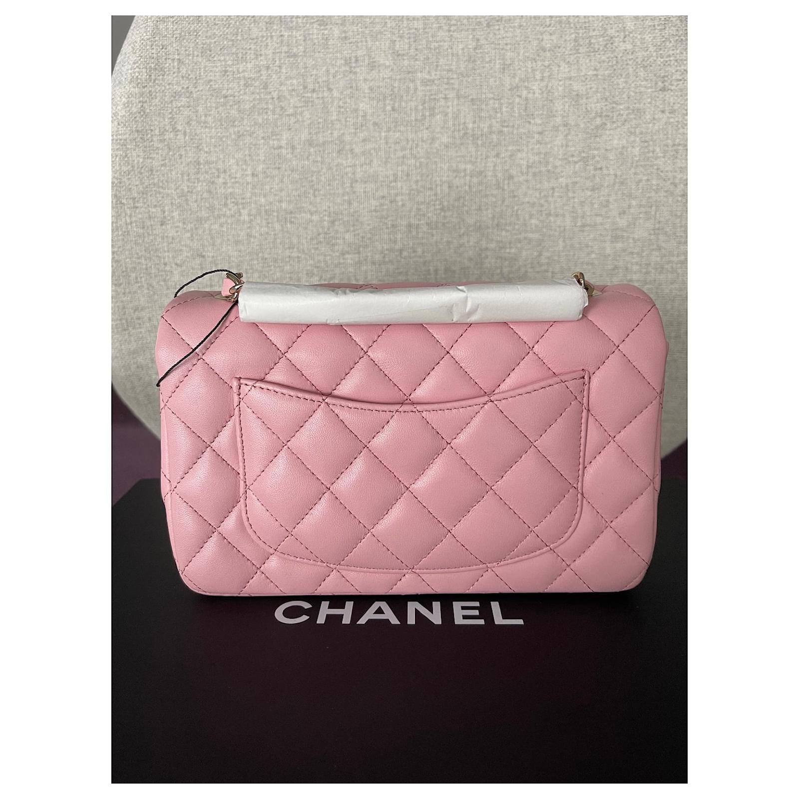 Timeless Chanel Mini rectangular Pink Leather ref.447517 - Joli Closet