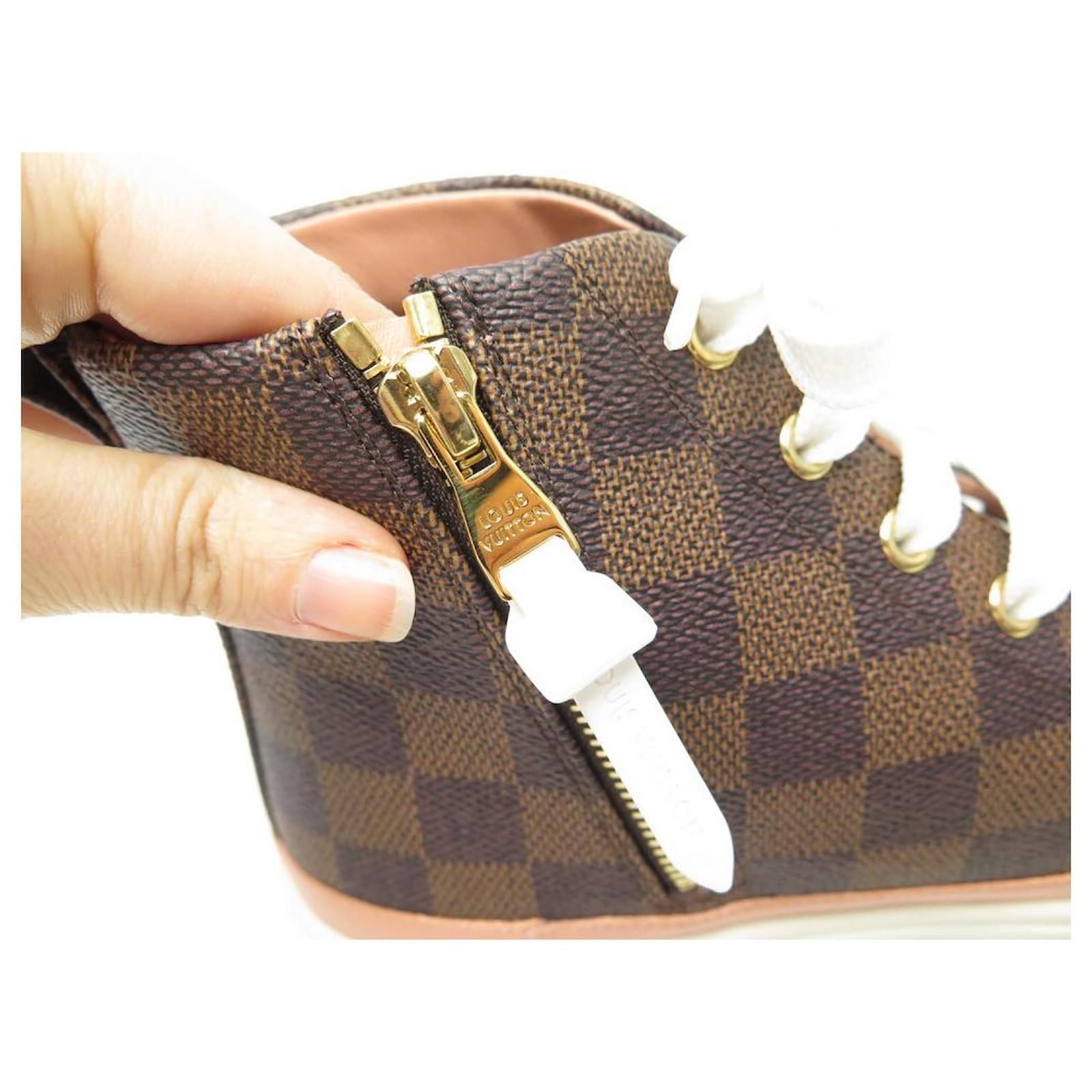 NEW LOUIS VUITTON STELLAR SNEAKERS 40 EBONY DAMIER CANVAS NEW SNEAKERS BOX  Brown Cloth ref.447844 - Joli Closet