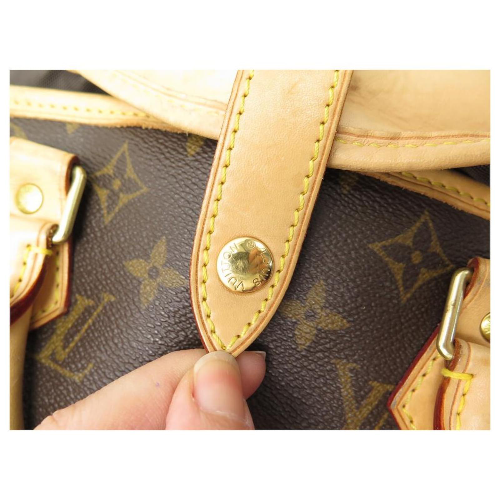 Garment cloth travel bag Louis Vuitton Brown in Cloth - 26706880