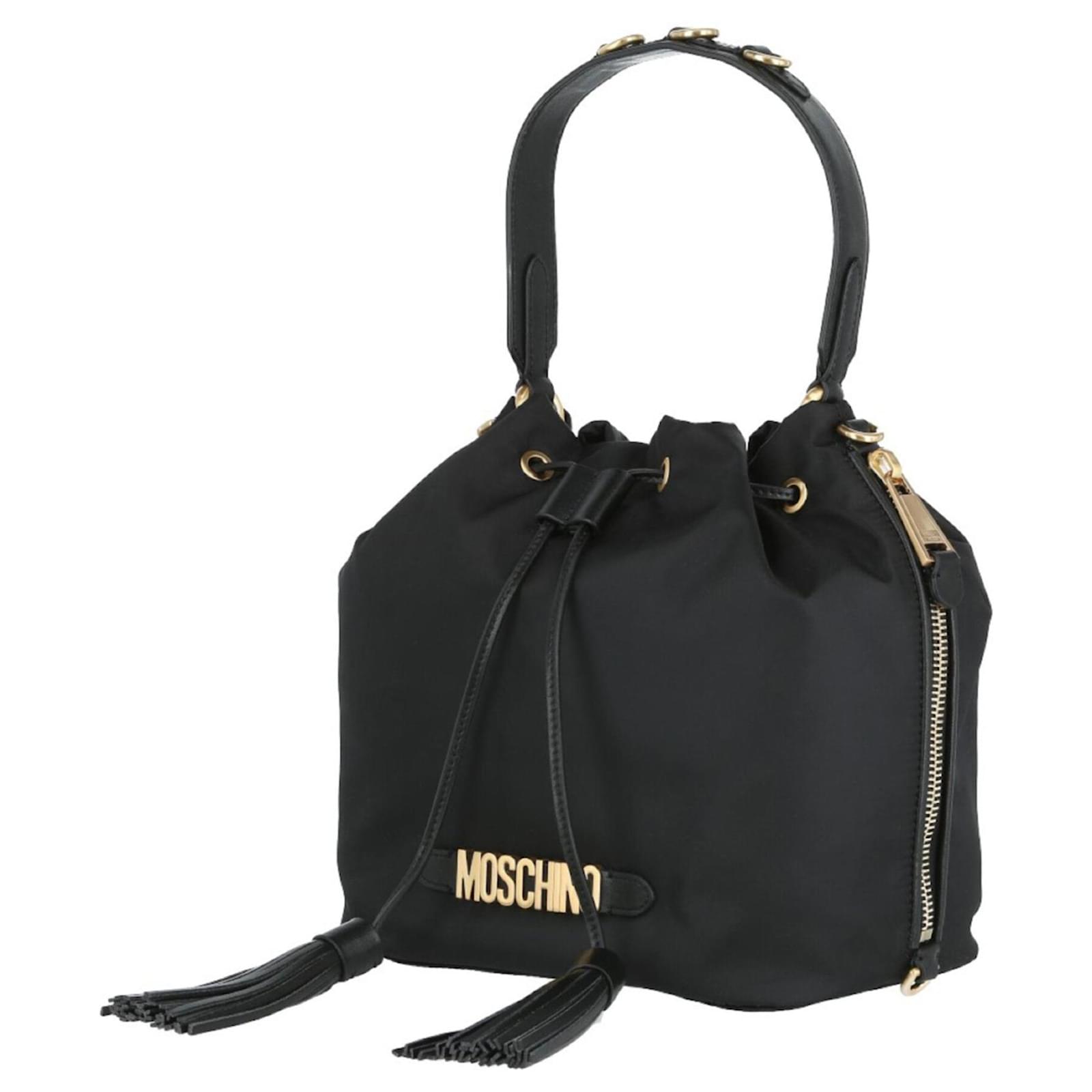 moschino drawstring bucket bag