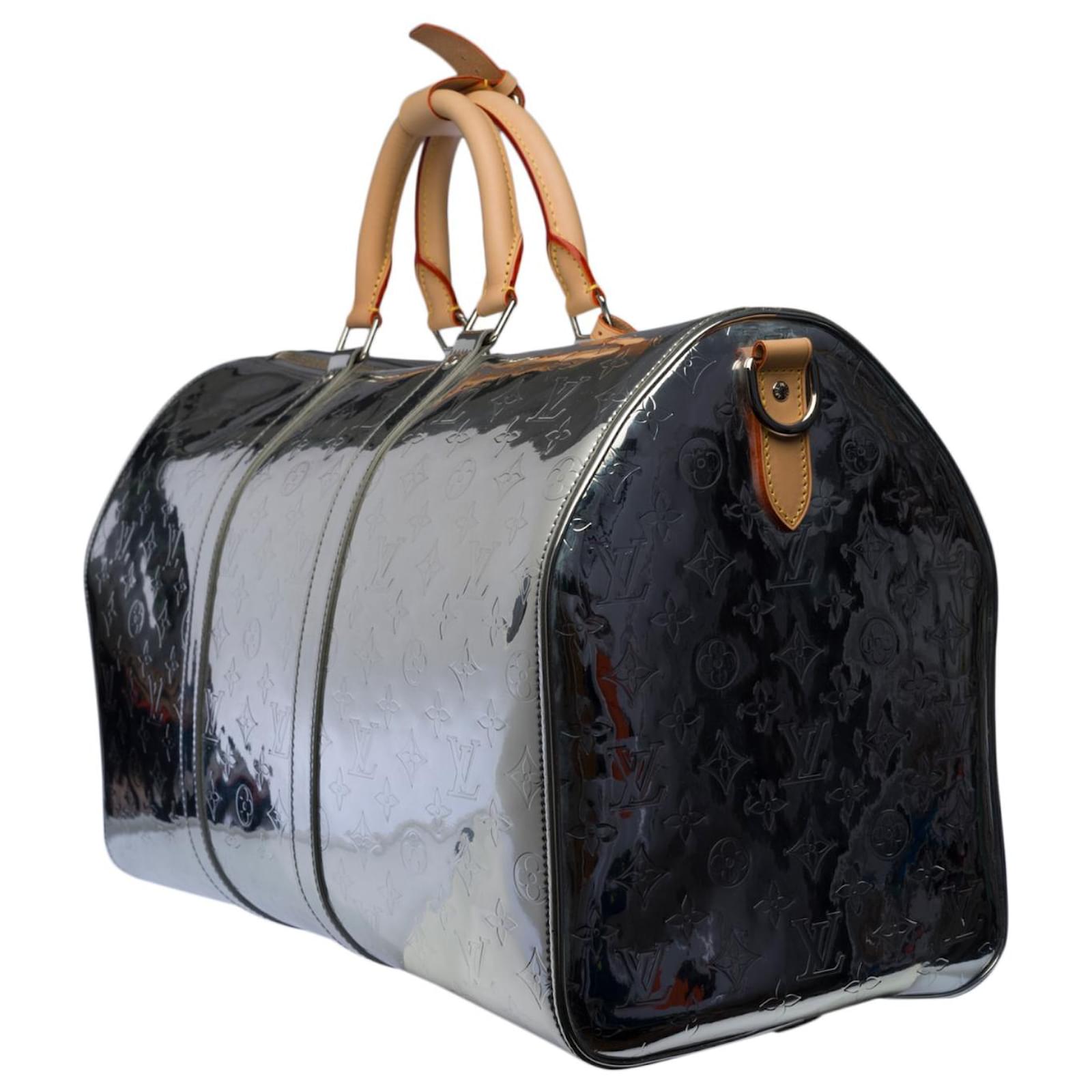 Louis Vuitton VIRGIL ABLOH COLLECTION - CATWALK 2022-KEEPALL TRAVEL BAG 55  SHOULDER STRAP TRUNK THE EYE- 33350121251 Brown Leather Cloth ref.855331 -  Joli Closet