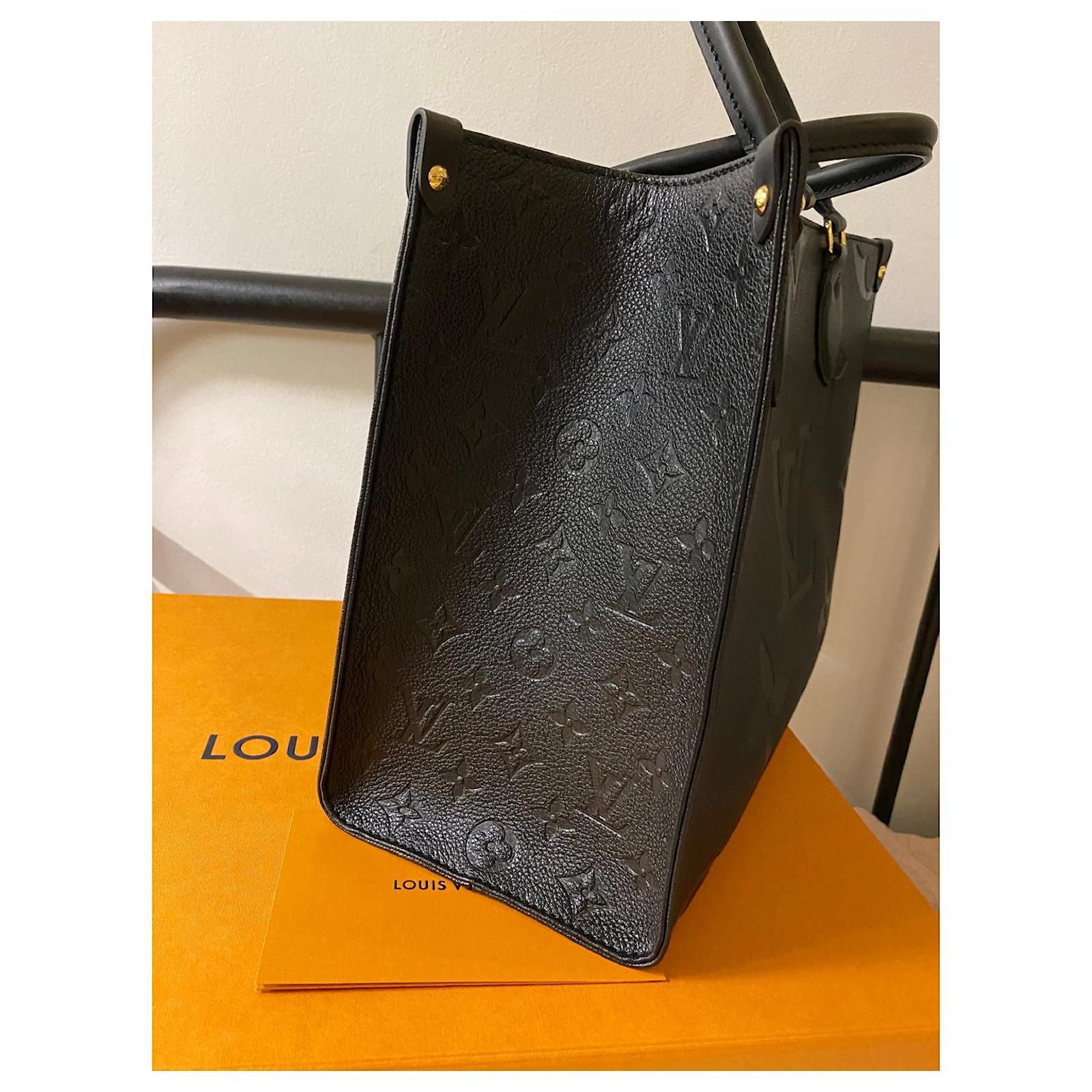 Louis Vuitton Onthego MM Leather Monogram Empreinte Black ref.449007 - Joli  Closet