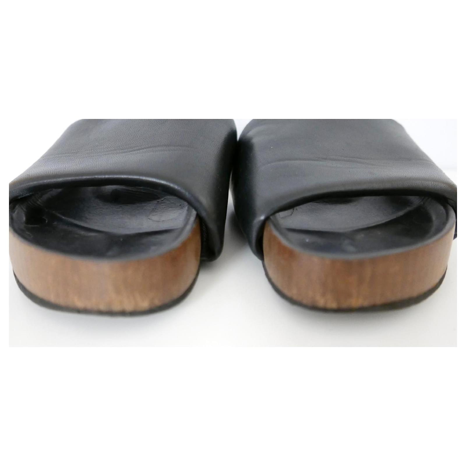 Céline Celine x Filo SS18 Ciabatte per sandali imbottiti boxy Nero