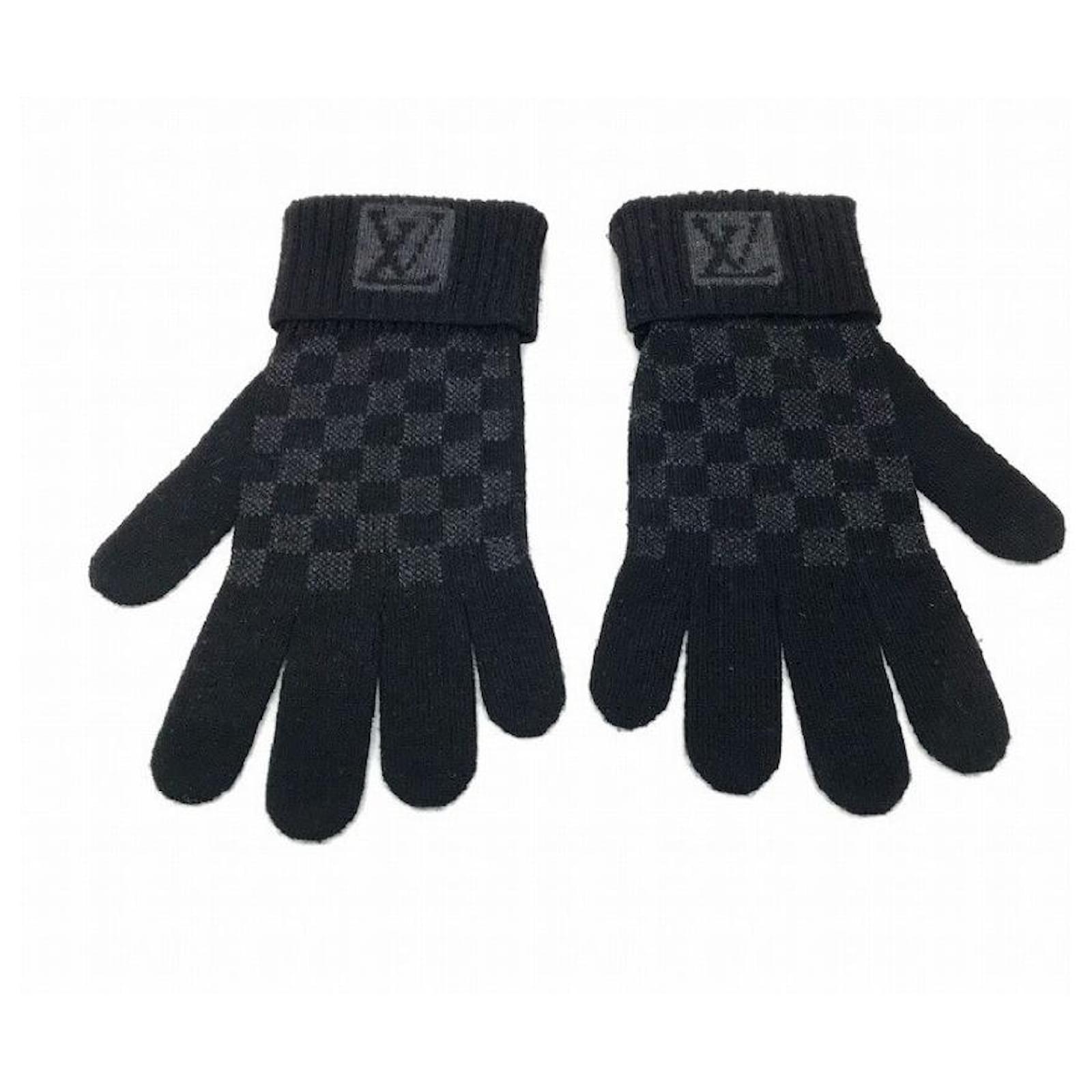 Louis Vuitton Damier Petit Damier Gloves NM 2020-21FW, Grey