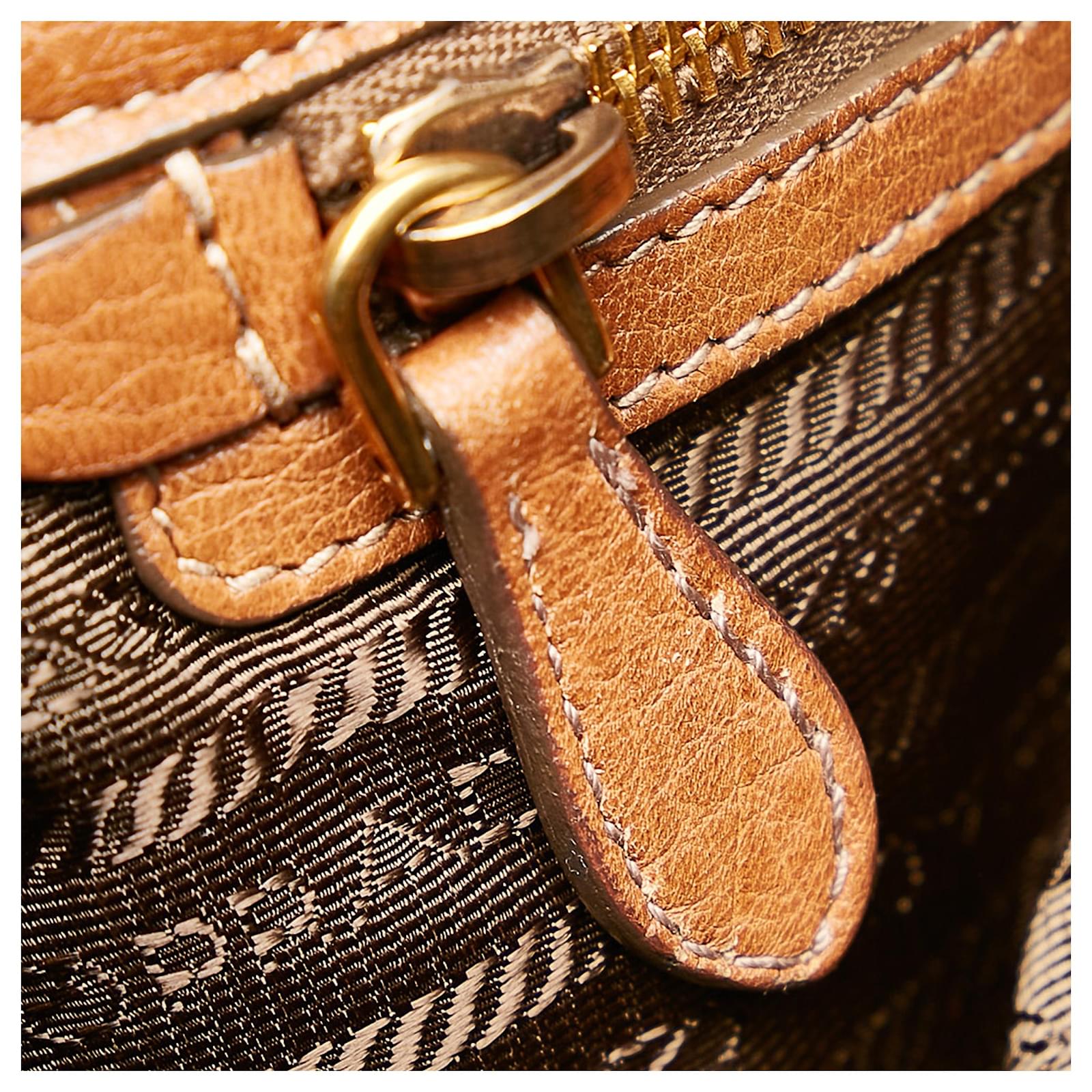 Prada Brown Cervo Lux Chain Shoulder Bag Leather ref.449628 - Joli