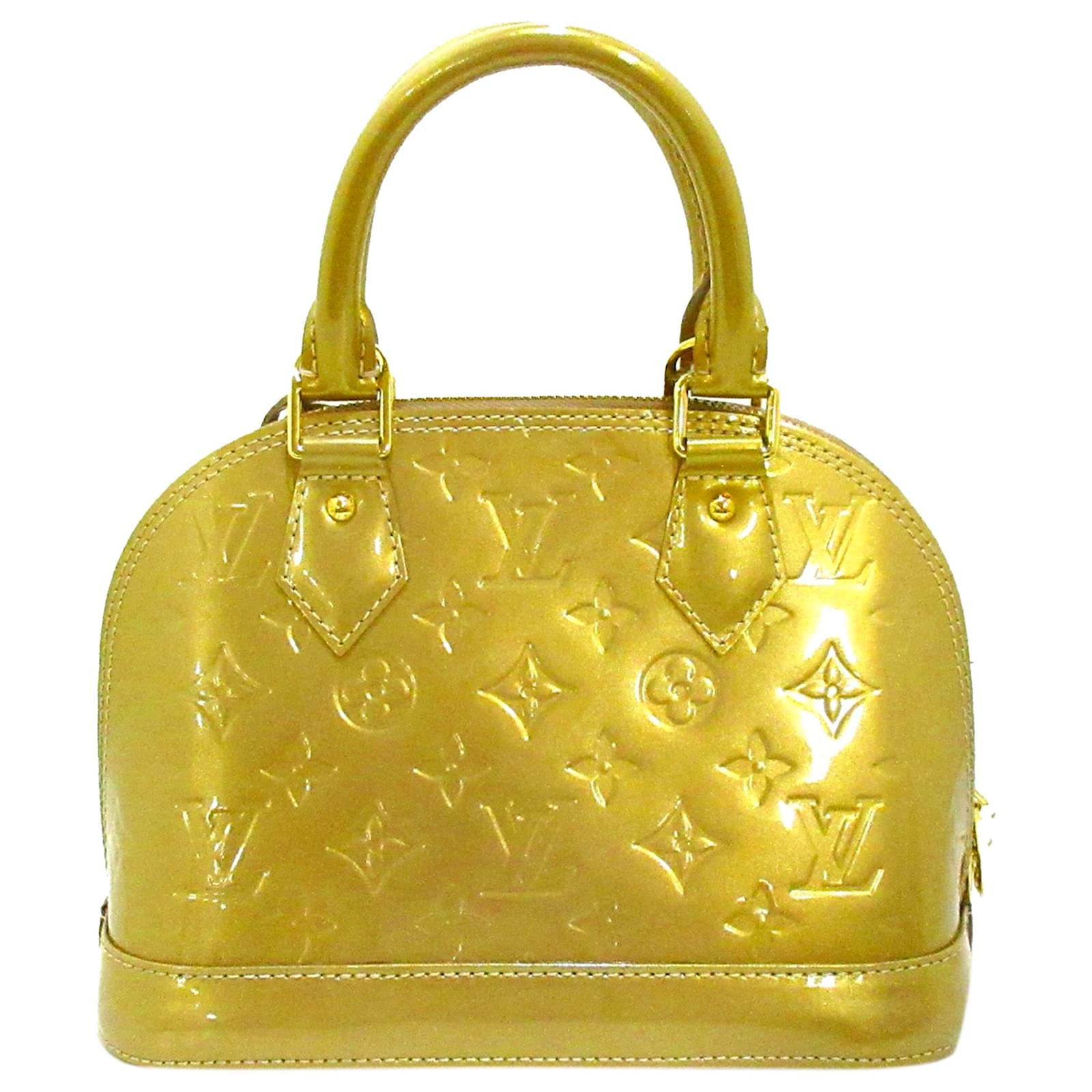 Louis Vuitton Vernis Alma BB Golden Patent leather ref.178869