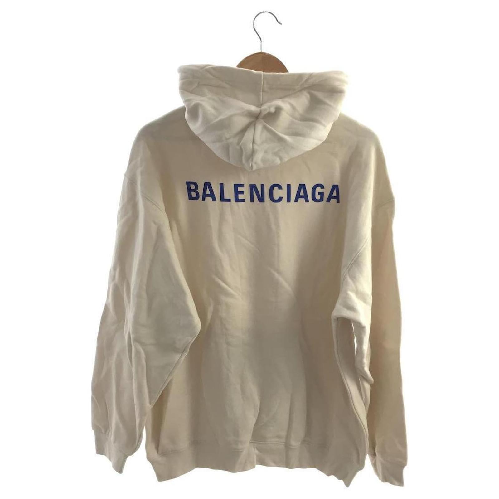 BALENCIAGA Hoodie L Cotton CRM Cream ref.449684 Joli Closet