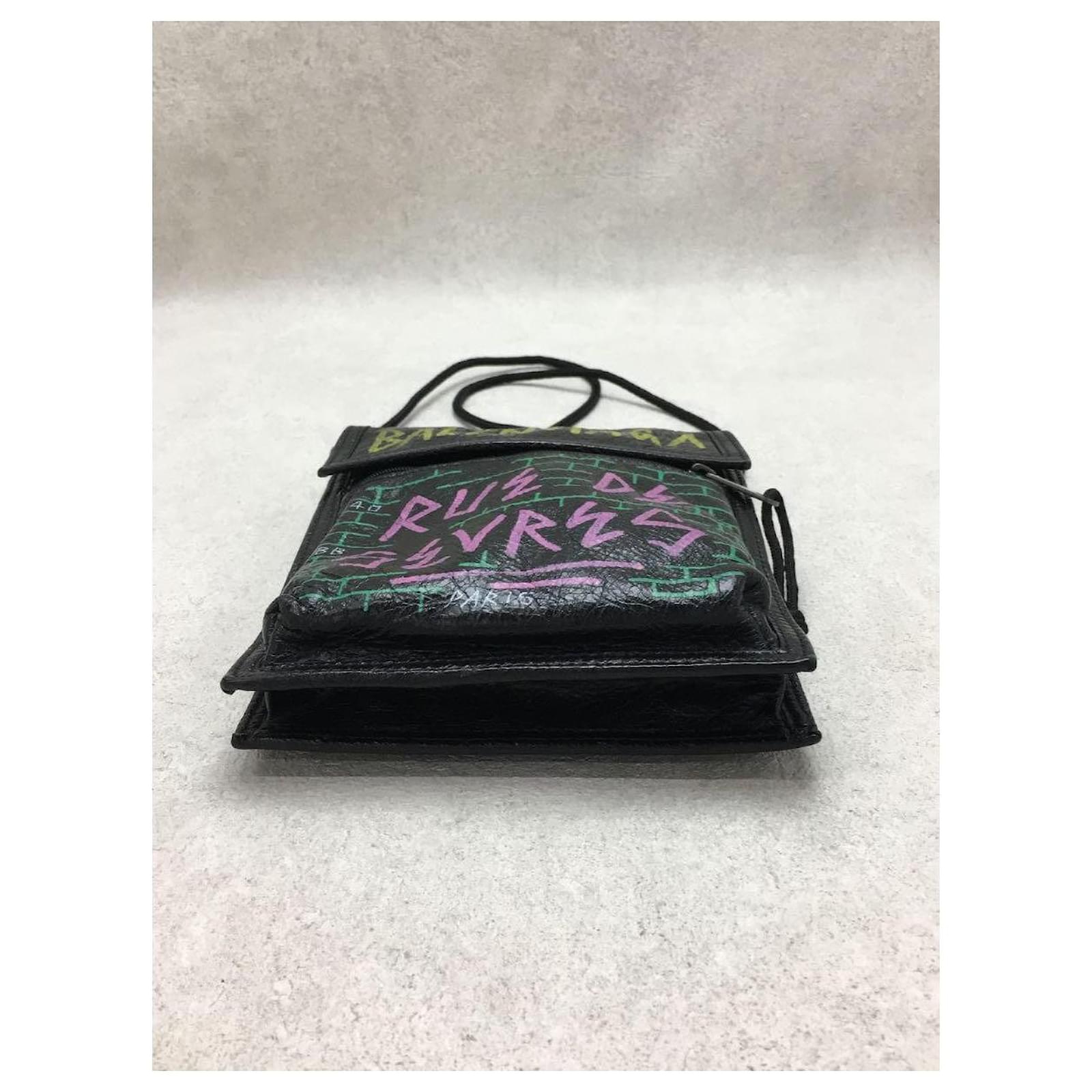 BALENCIAGA Graffiti / Shoulder bag / Leather / BLK / 532298/1080