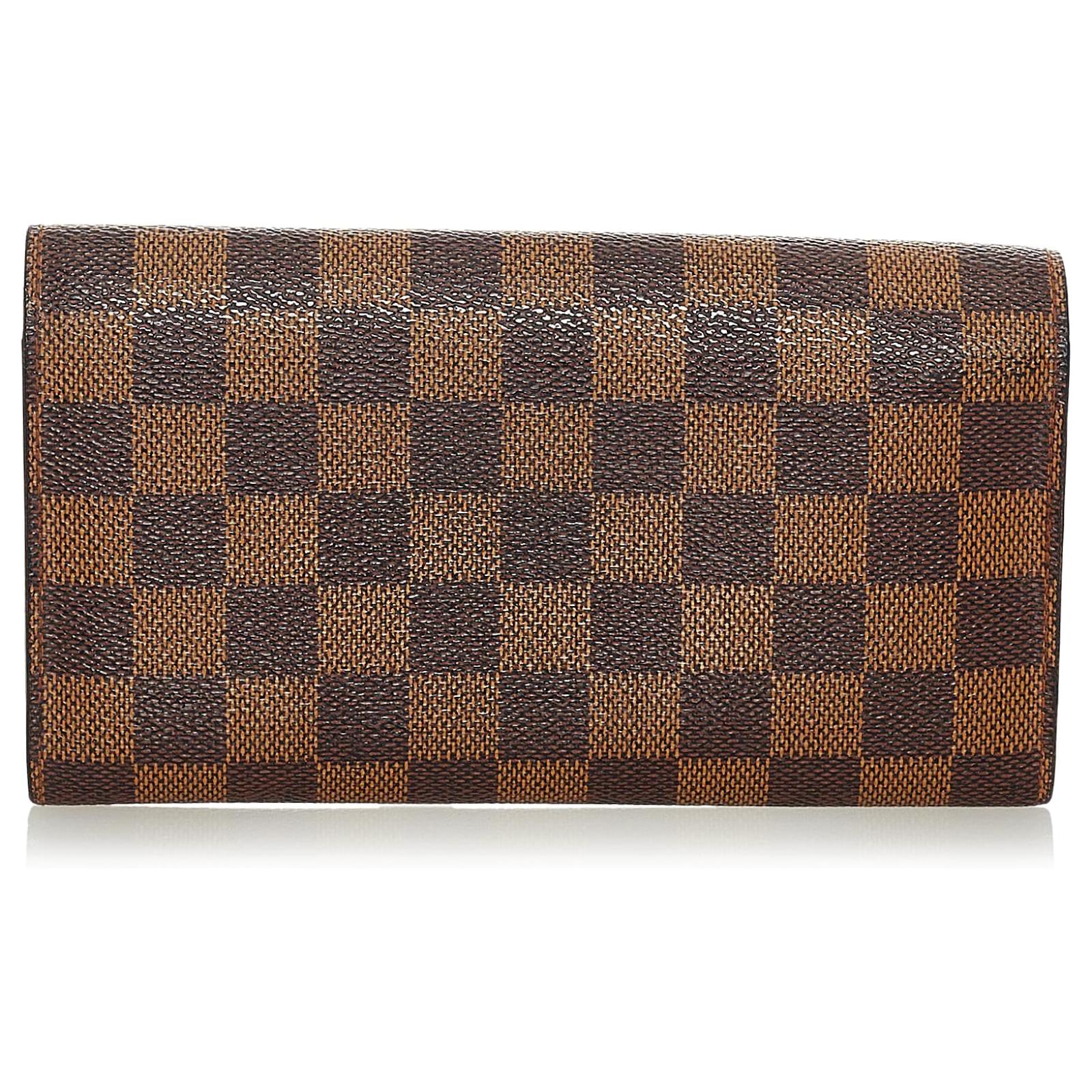 Louis Vuitton Brown Damier Ebene Sarah Long Wallet Cloth ref.1020651 - Joli  Closet