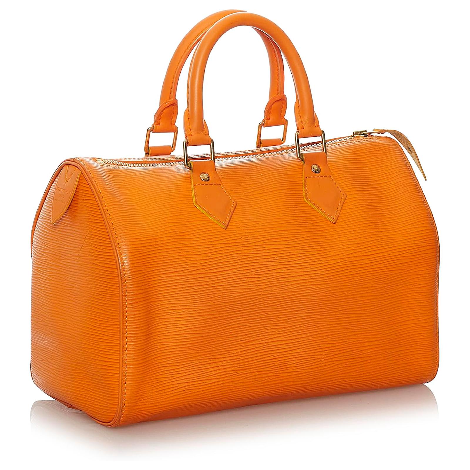Louis Vuitton Smooth Fawn/ Burnt Orange Epi Leather Speedy 25