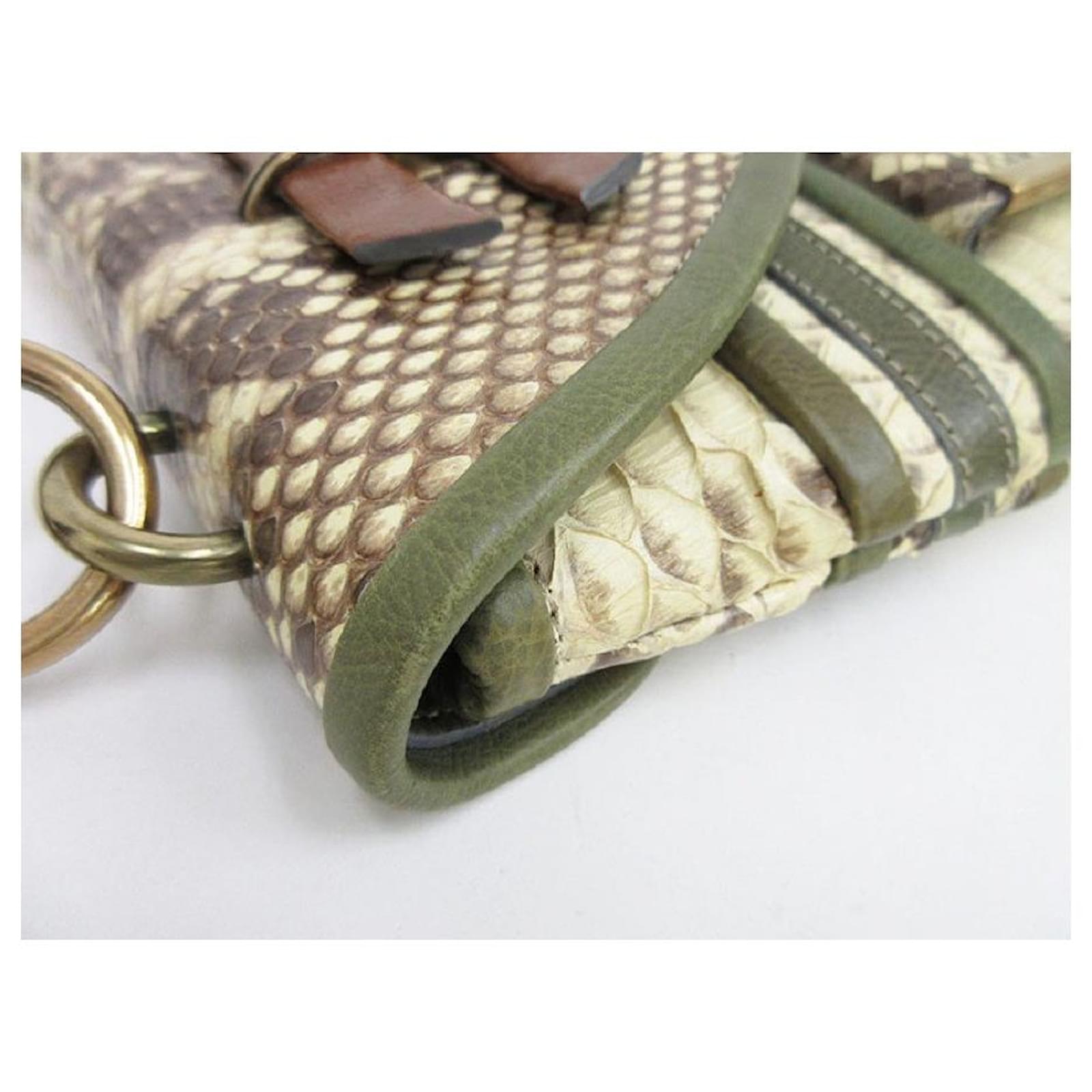 Chloé [Gebraucht] Chloe Chain Shoulder Bag Beige Python [Brand Bag