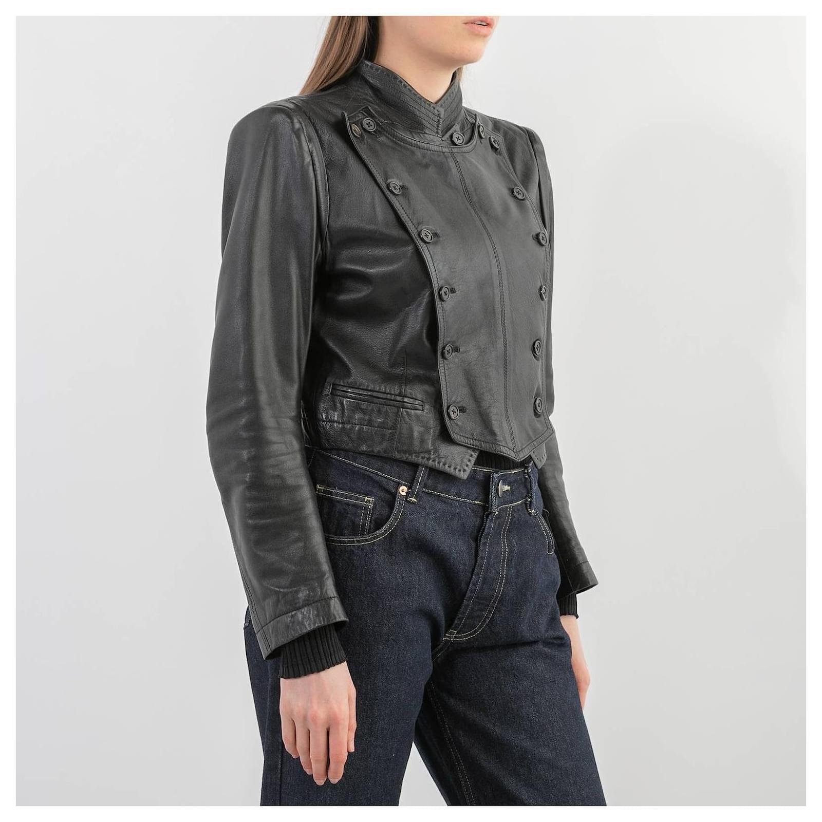 Ann Demeulemeester Leather Jacket Black ref.452924 - Joli Closet