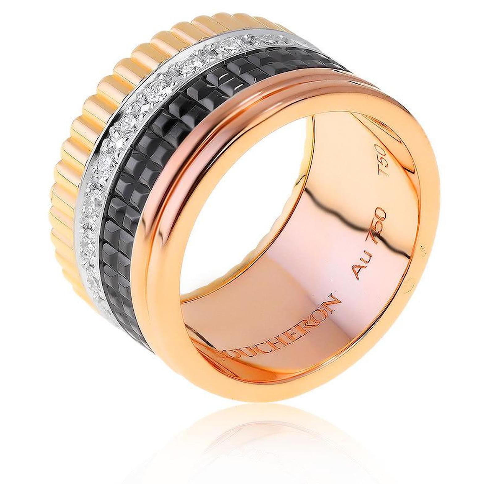 Boucheron Quatro Diamond Gold Ring ref.453119 - Joli Closet