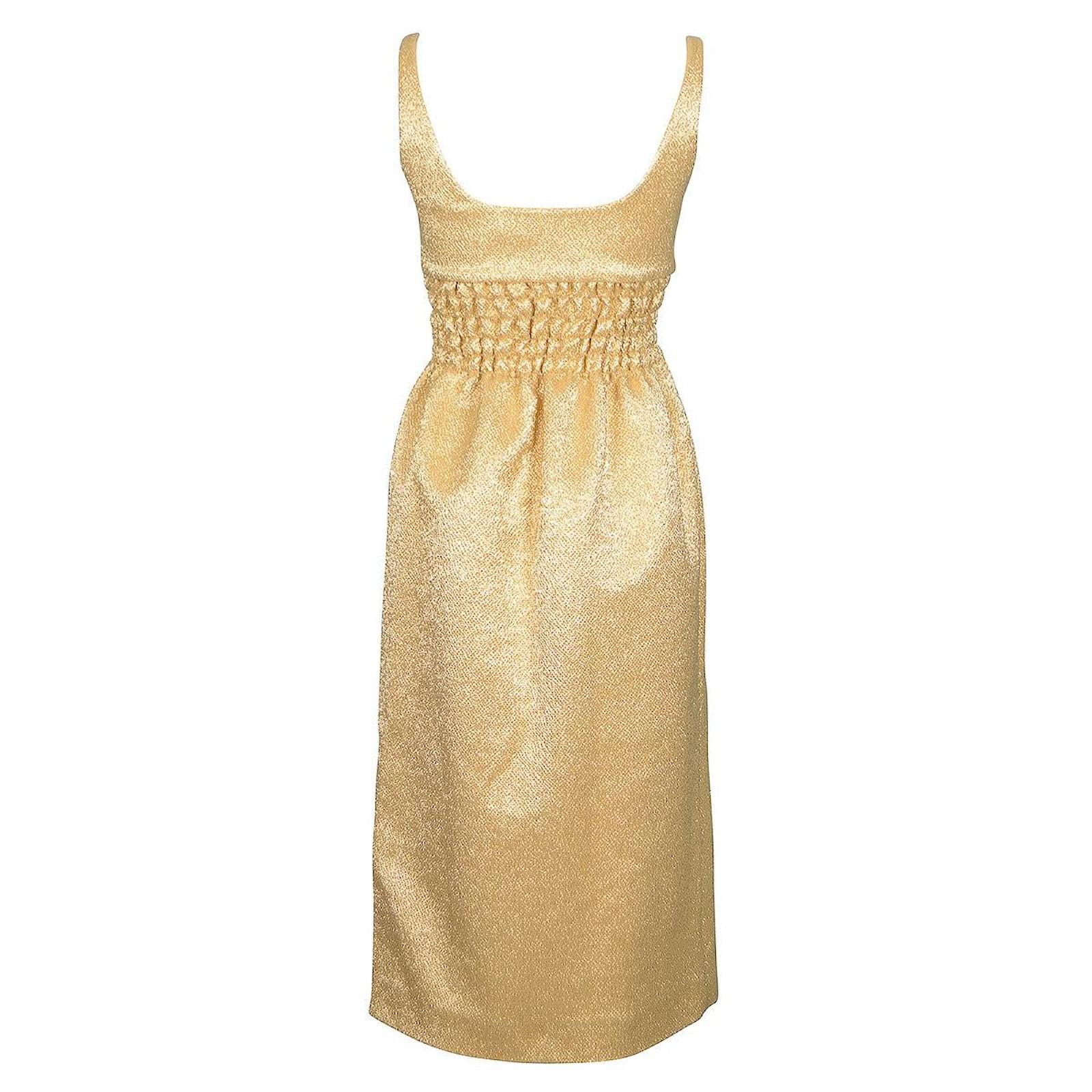 Autre Marque Emilia Wickstead Gold Tone Dress (Sold) - Joli Closet