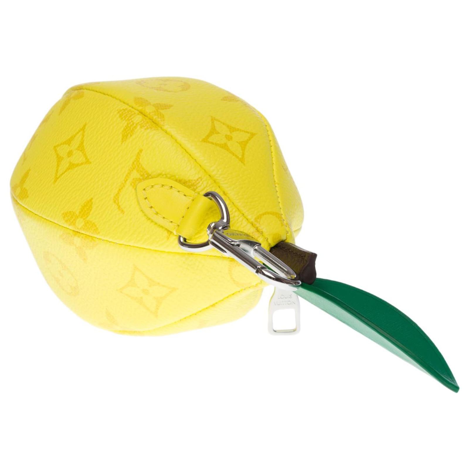 NWT Louis Vuitton Yellow Monogram Lemon Fruit Zipper Pouch Virgil 2022  AUTHENTIC