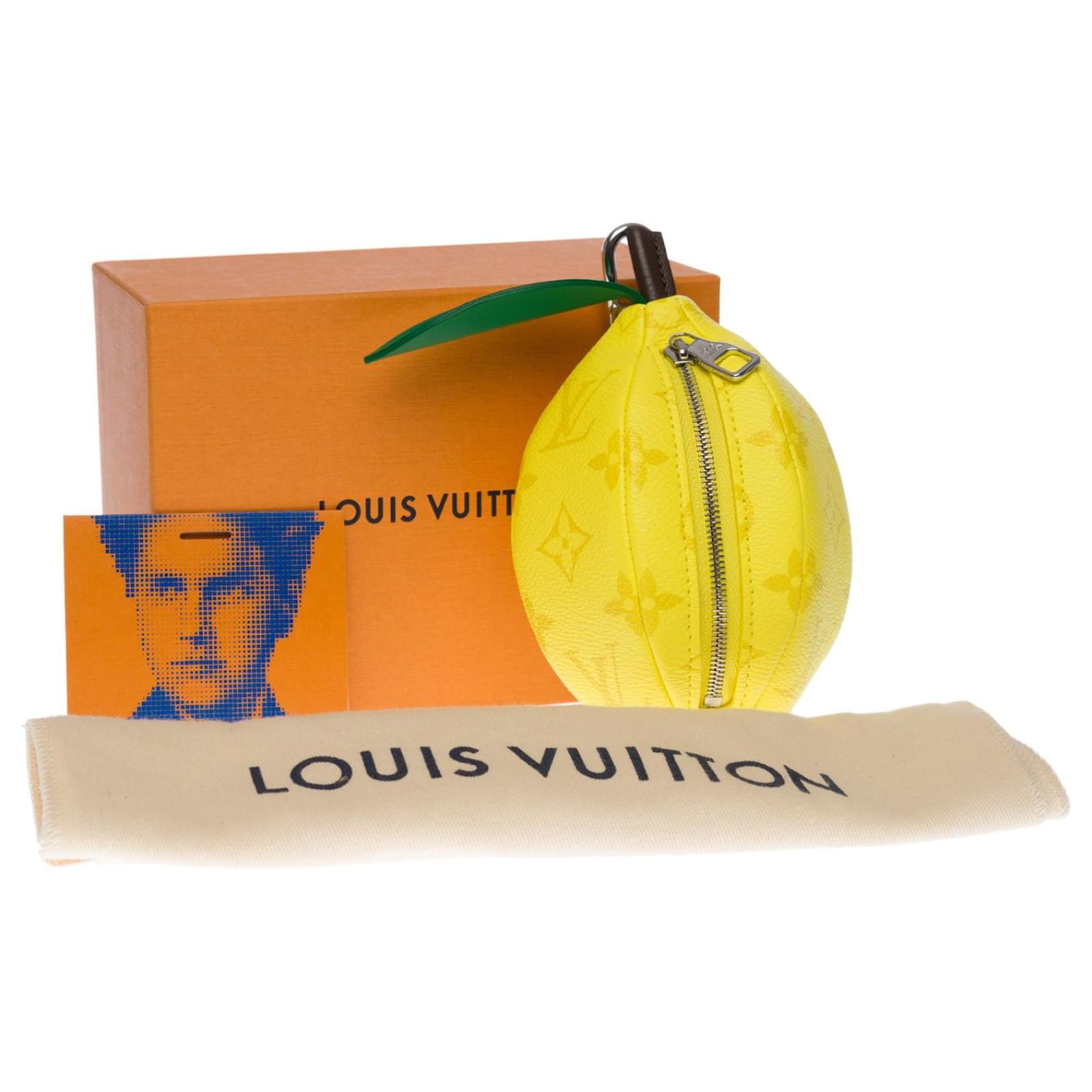 NWT Louis Vuitton Yellow Monogram Lemon Fruit Zipper Pouch Virgil 2022  AUTHENTIC