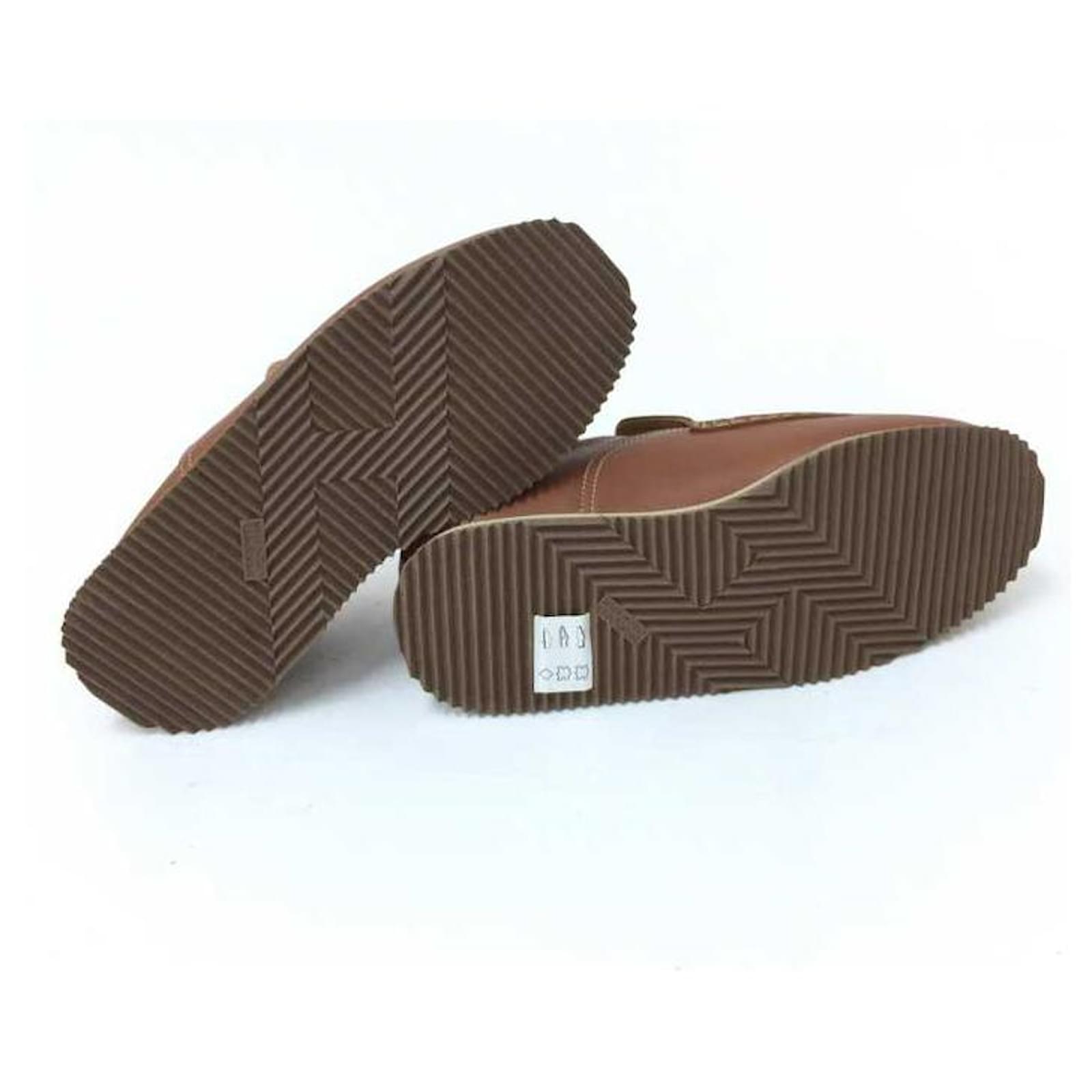 Hermès [Used] Hermes HERMES turbo leather slip-on sneakers brown used as  good as new ref.454366 - Joli Closet