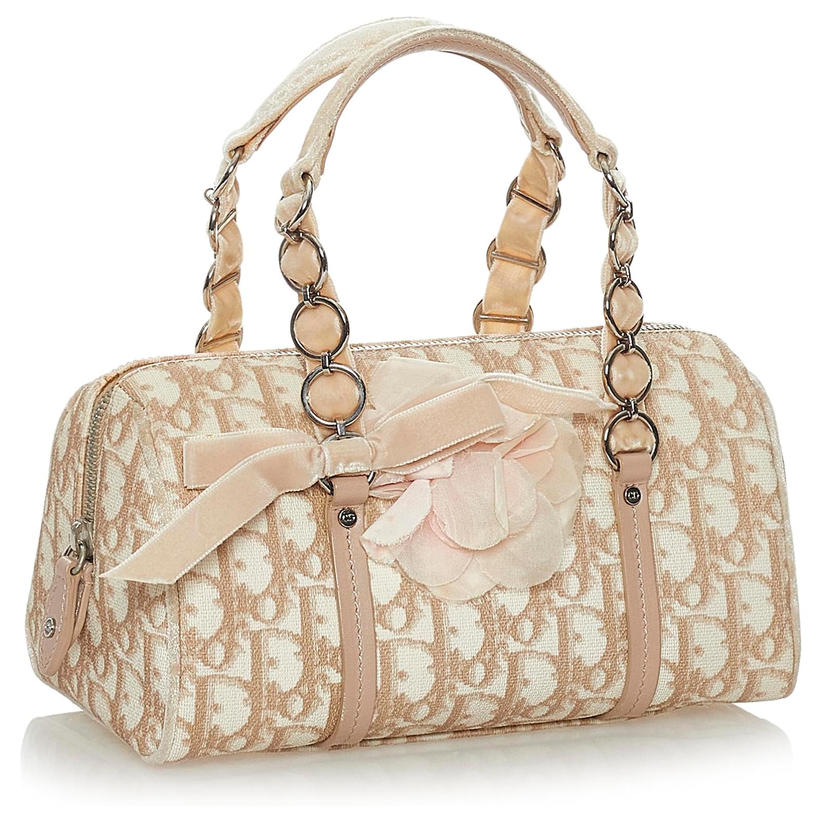 Christian Dior Mini Street Chic Trotter Boston Bag 07-BO-1015 Beige