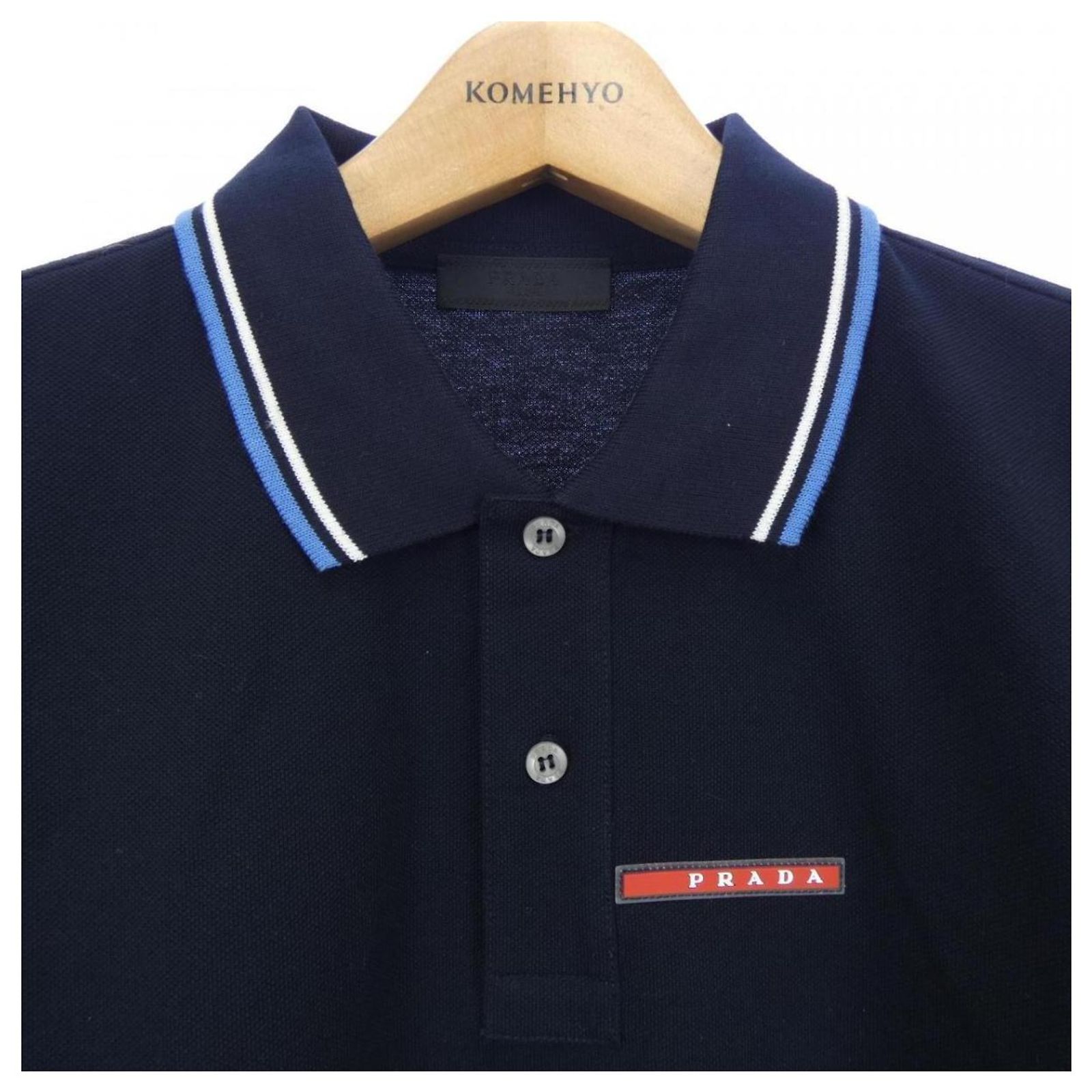 Used] Prada PRADA polo shirt Navy blue Cotton ref.JC454959 (Sold 