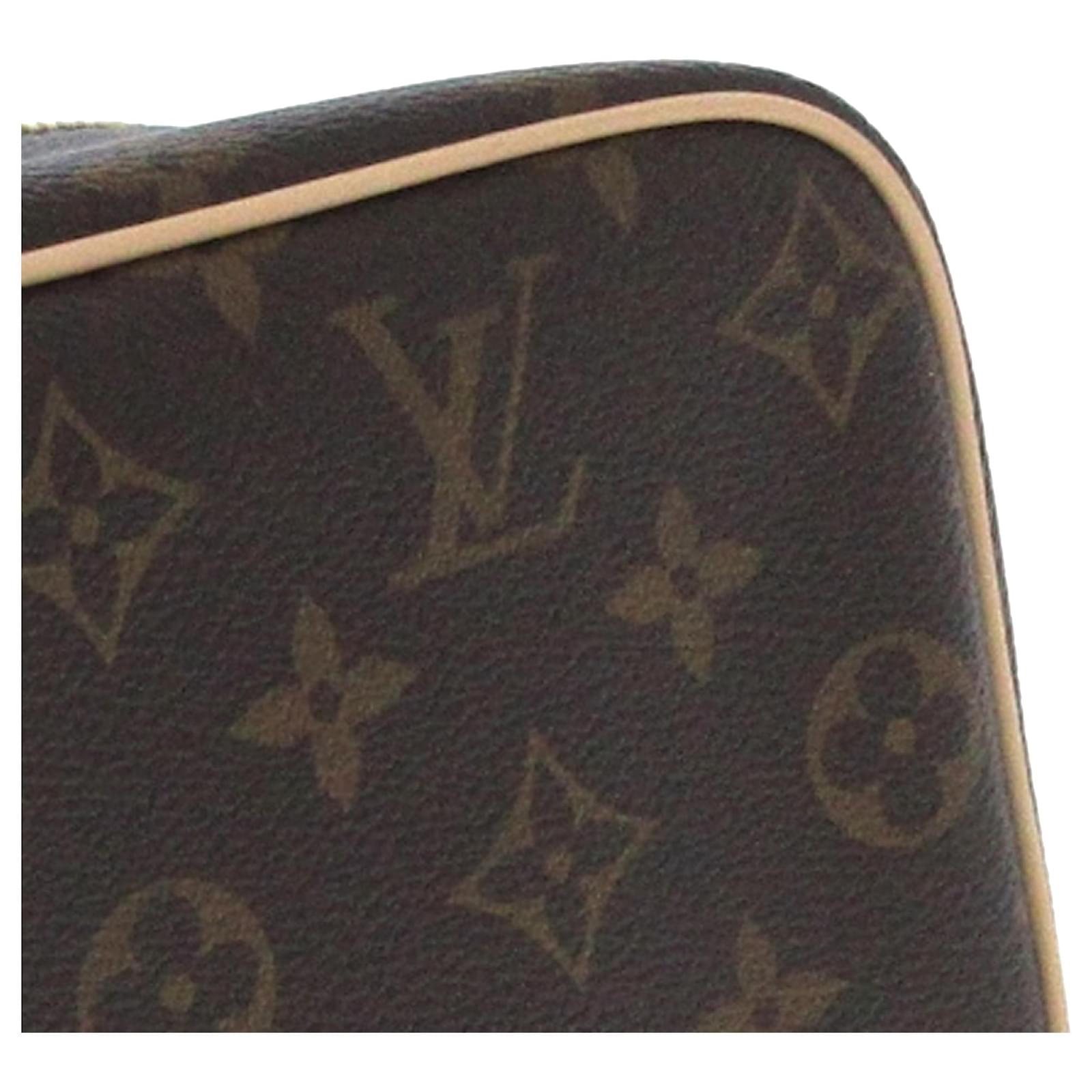 Cannes Louis Vuitton Brown Monogram Nice Mini Vanity Case Leather
