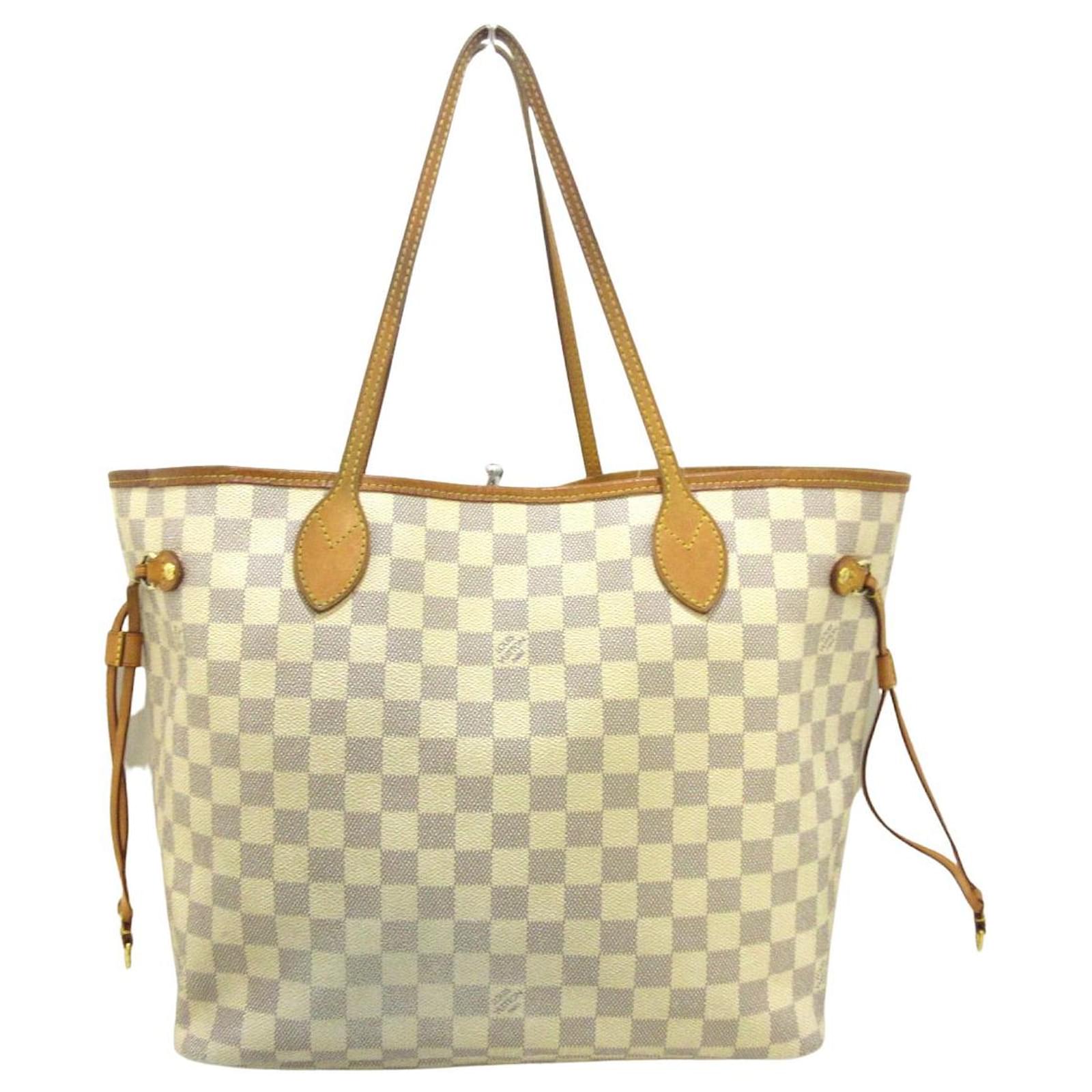 Louis Vuitton Neverfull White Cloth ref.455087 - Joli Closet