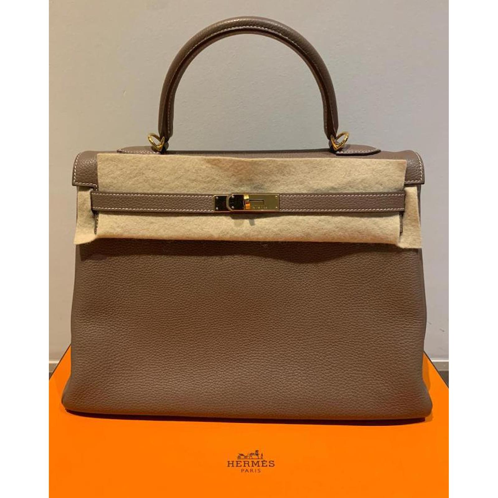 Hermes kelly 35 togo leather (Brown), Luxury, Bags & Wallets on