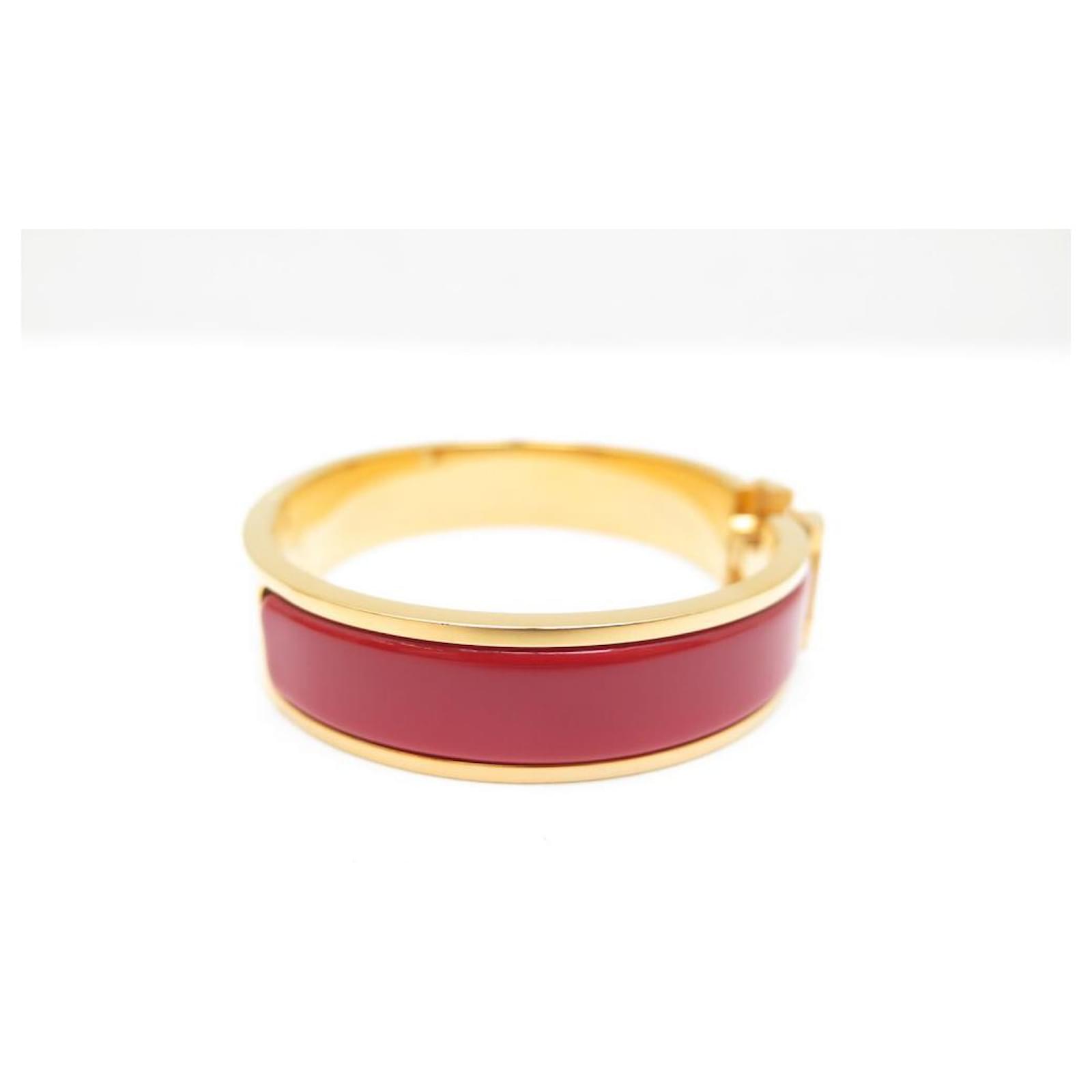 Hermès Red Enamel Clic Clac H Bracelet