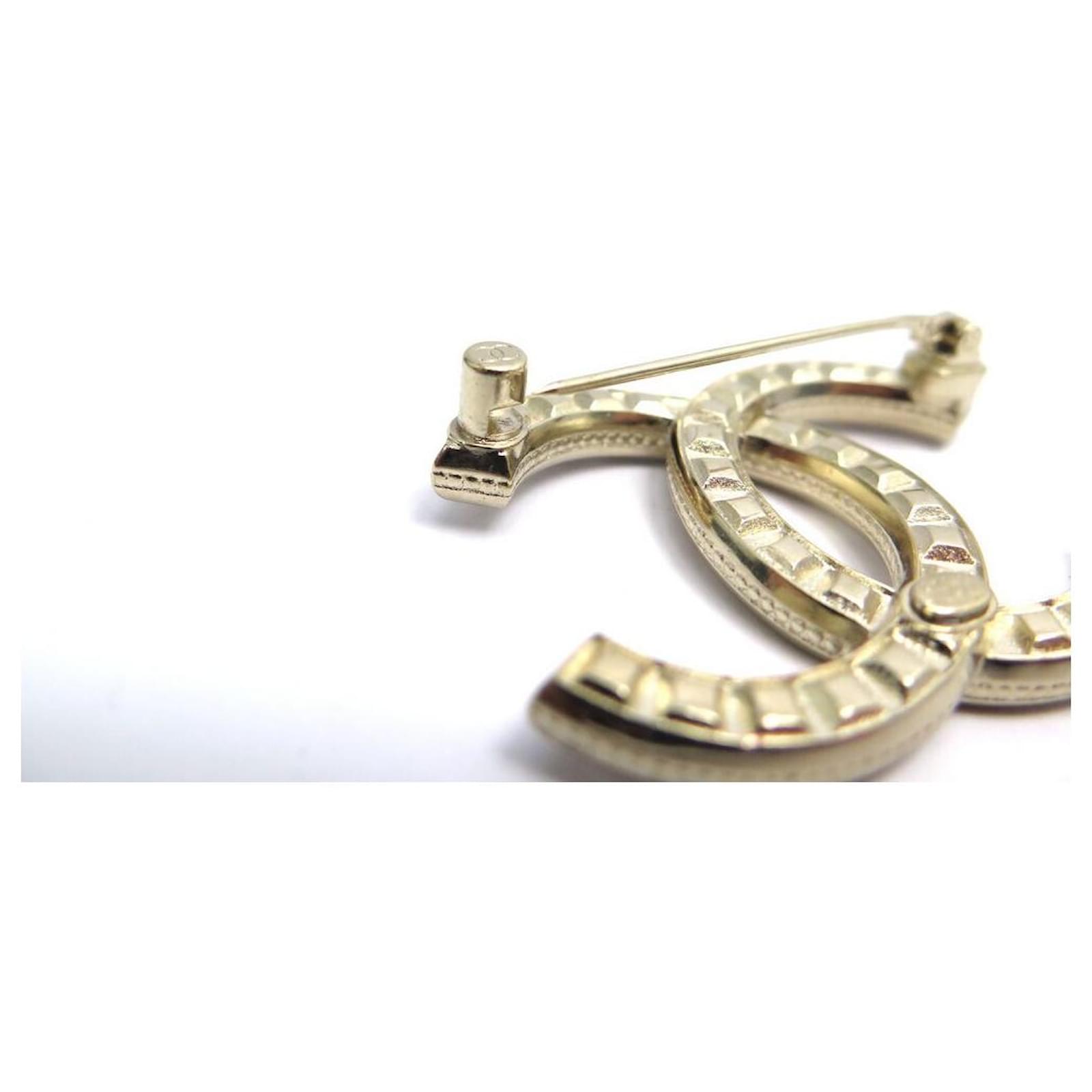 Chanel Vintage Gold CC Brooch  Rent Chanel jewelry for $55/month