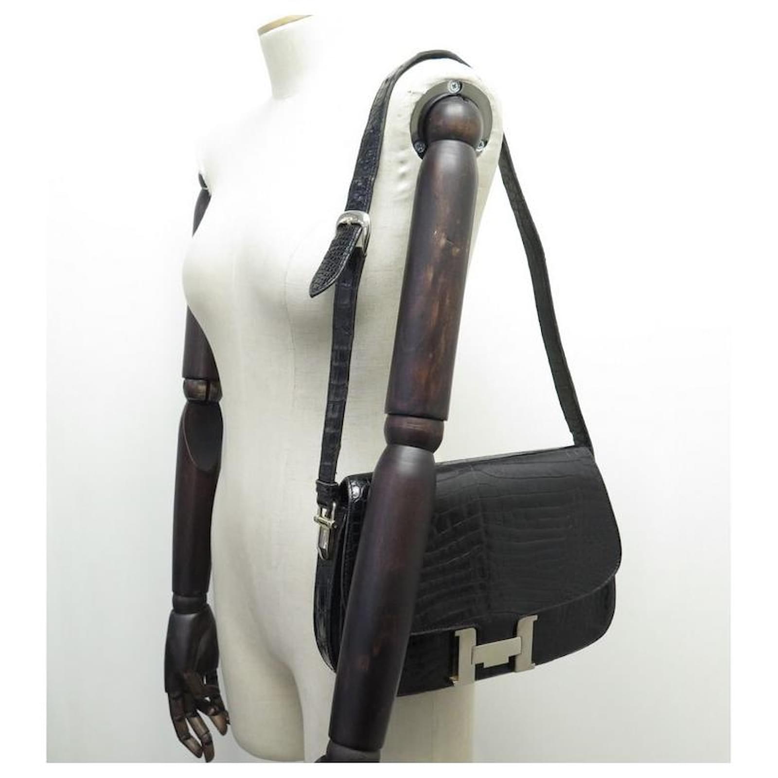 LOUISE FONTAINE, Bags, Louise Fontaine Crocodile Horse Buggy Equestrian  Horsebit Crossbody Bag Purse