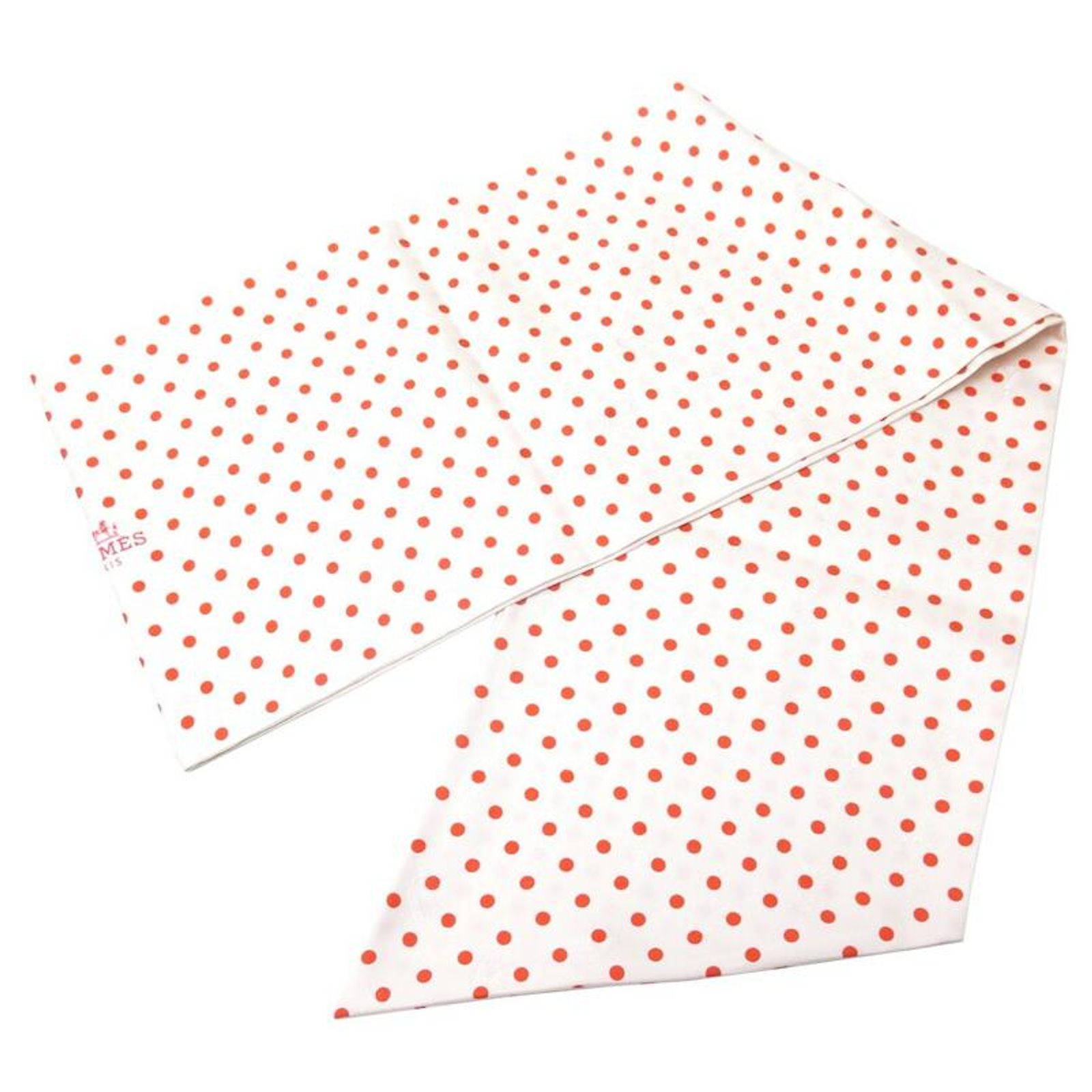 Grand Foulard / écharpe Fine - Laine 100% - Rouge à Pois Jaunes - Neuf Sans étiquette