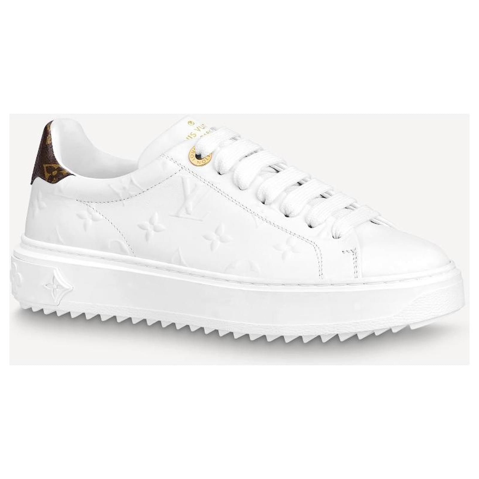 Louis Vuitton LV Time out sneakers White Leather ref.456085 - Joli Closet