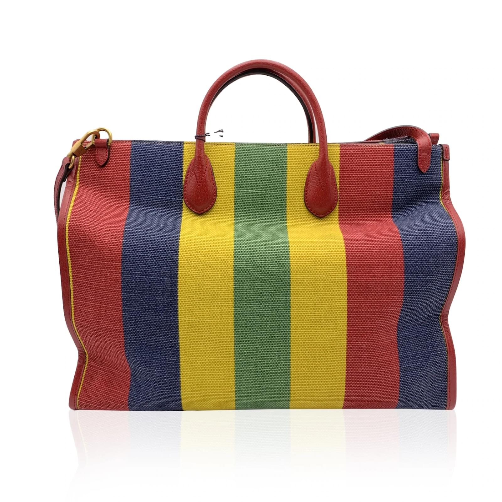 Hermes Garden Party Striped Tote