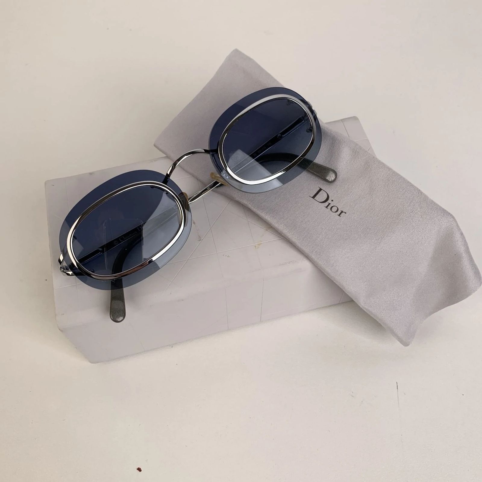 Christian Dior Vintage Sunglasses 2970 Christian Dior Vintage Silver Metal 2970 Sunglasses 53/16  main image 3