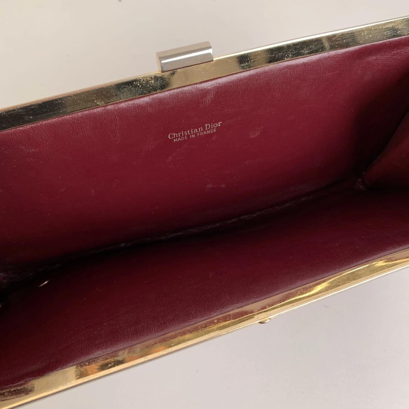 CHRISTIAN DIOR burgundy canvas logo Boston bag – Vintage Carwen