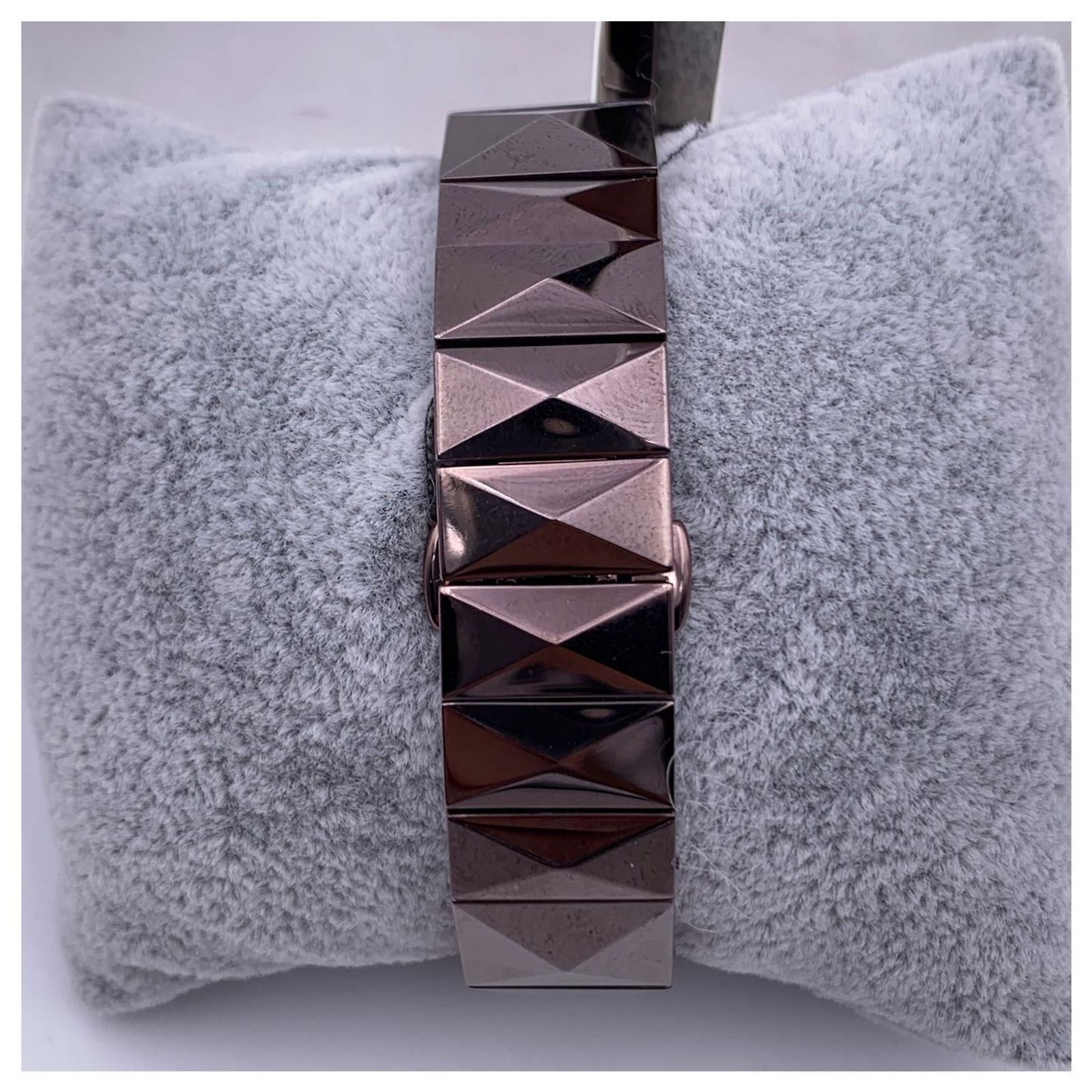 Fendi Brown Stainless Steel Pyramid 4260 L Wrist Watch ref 