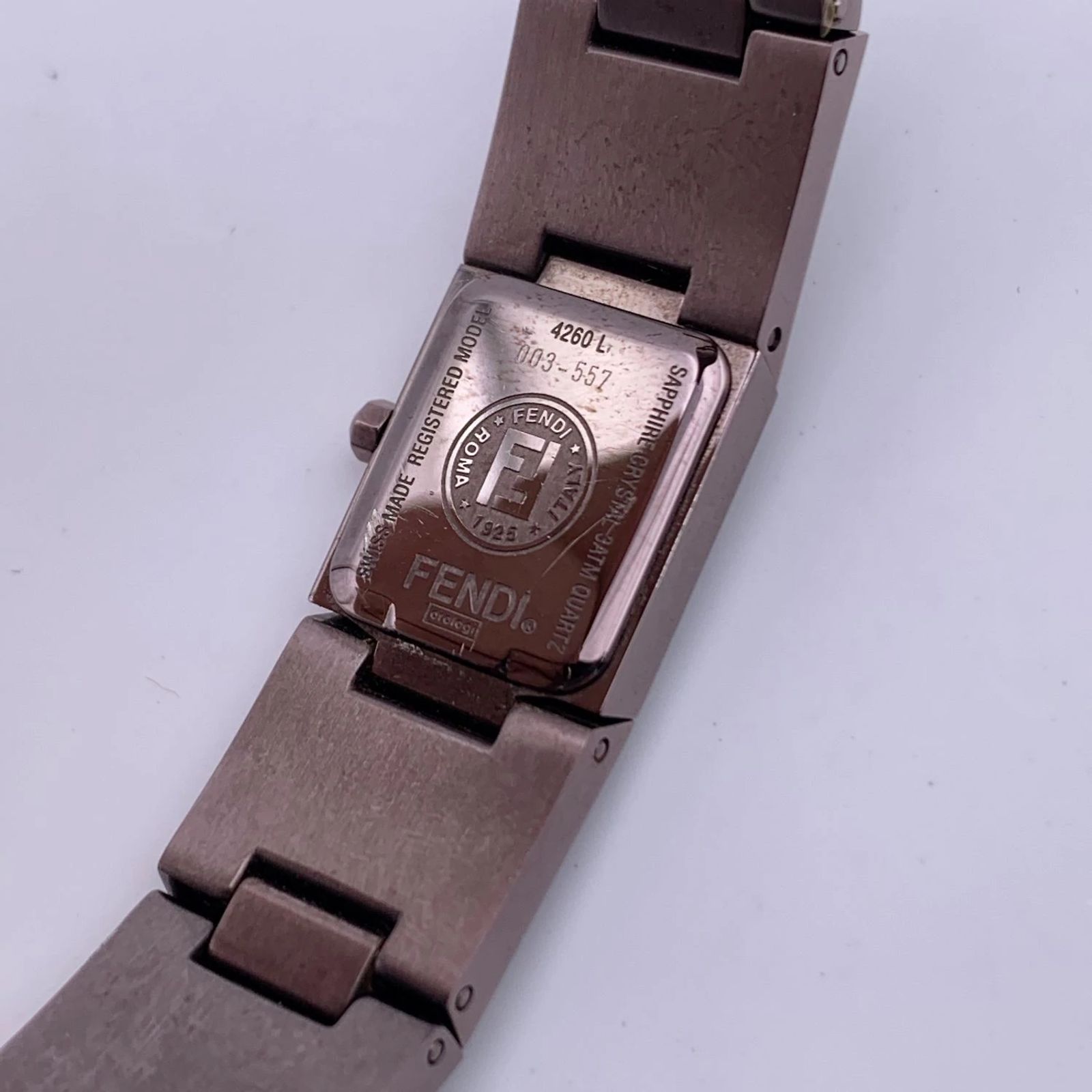 FENDI pyramid Watches 4260L BrownDial Stainless Steel Quartz Analog displa... Fendi Brown Stainless Steel Pyramid 4260 L Wrist Watch ref  main image 4