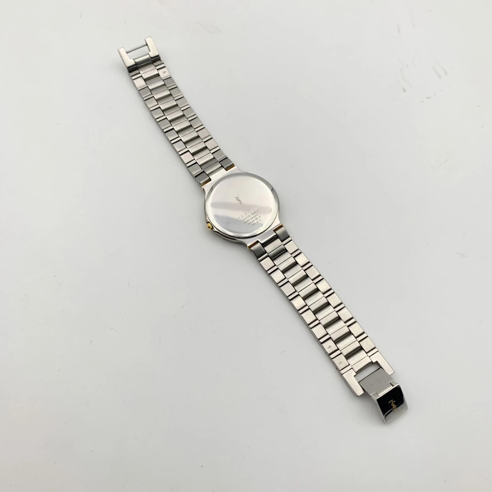 Yves Saint Laurent Vintage Round Wrist Watch 4630 E63441Y Silvery Steel ...